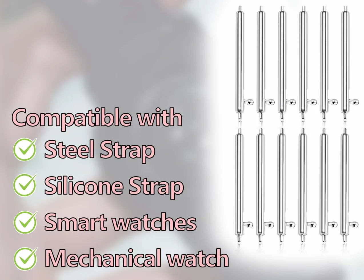 KAPSING 12 sztuk szybkozłączek teleskopowych, stal nierdzewna, teleskopy, Quick Release Premium stal szlachetna teleskopy (1,5 x 22 mm), NS-BDKGSE22-23-07