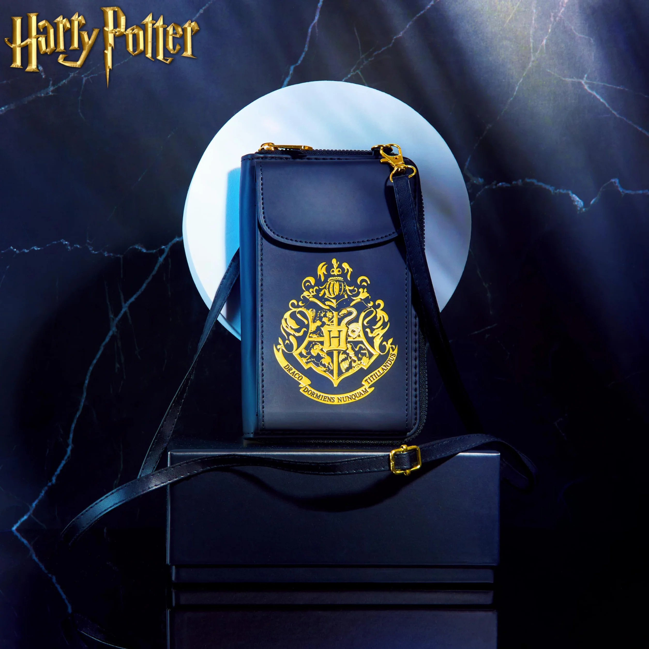 Harry Potter Torba na telefon crossbody dla dziewcząt, nastolatków, z przegródkami na karty, przegródka na zamek błyskawiczny, regulowany pasek, mała torebka na podróż, prezent dla dziewcząt