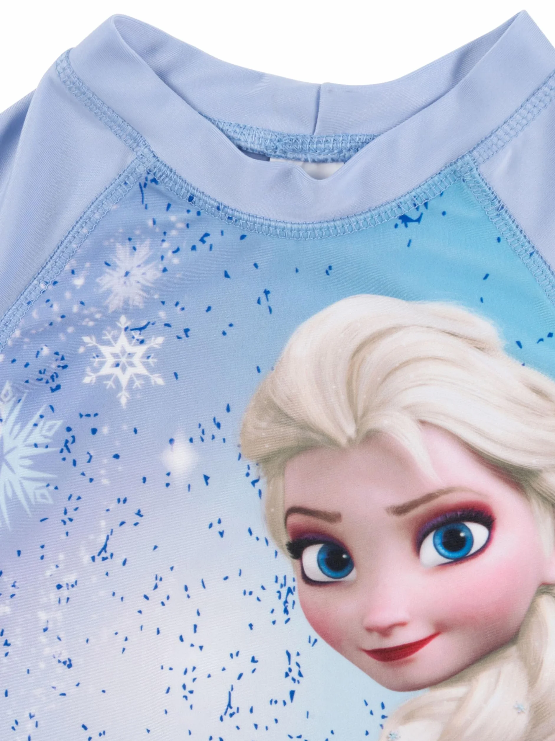 United Labels Disney Królowa Lodu kostium kąpielowy dwuczęściowy, ochrona UV 50, dla dziewcząt, ELSA, niebieski, moda kąpielowa dla dzieci z koszulką i kąpielówkami, strój kąpielowy