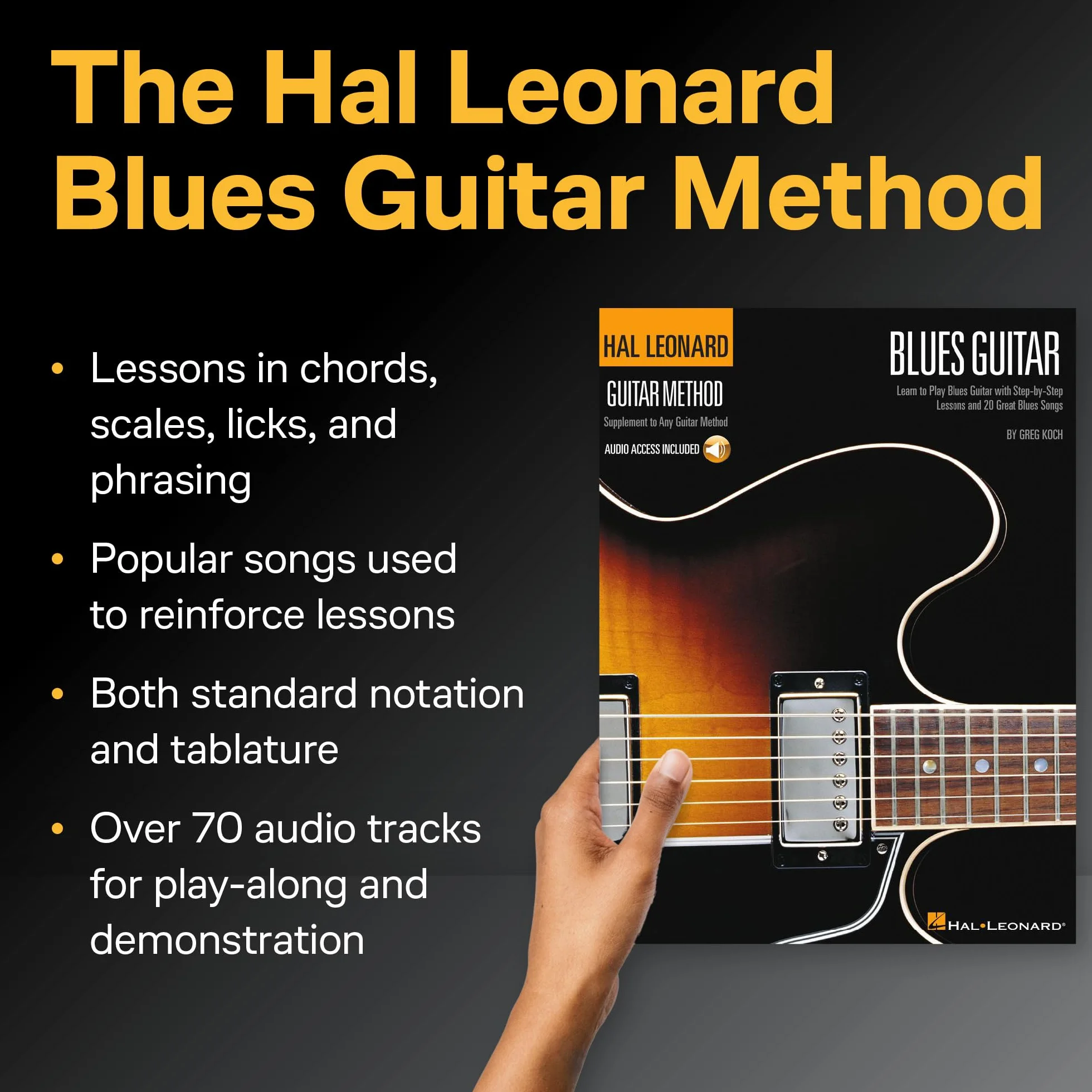 Hal leonard guitar method: blues guitar guitare +cd