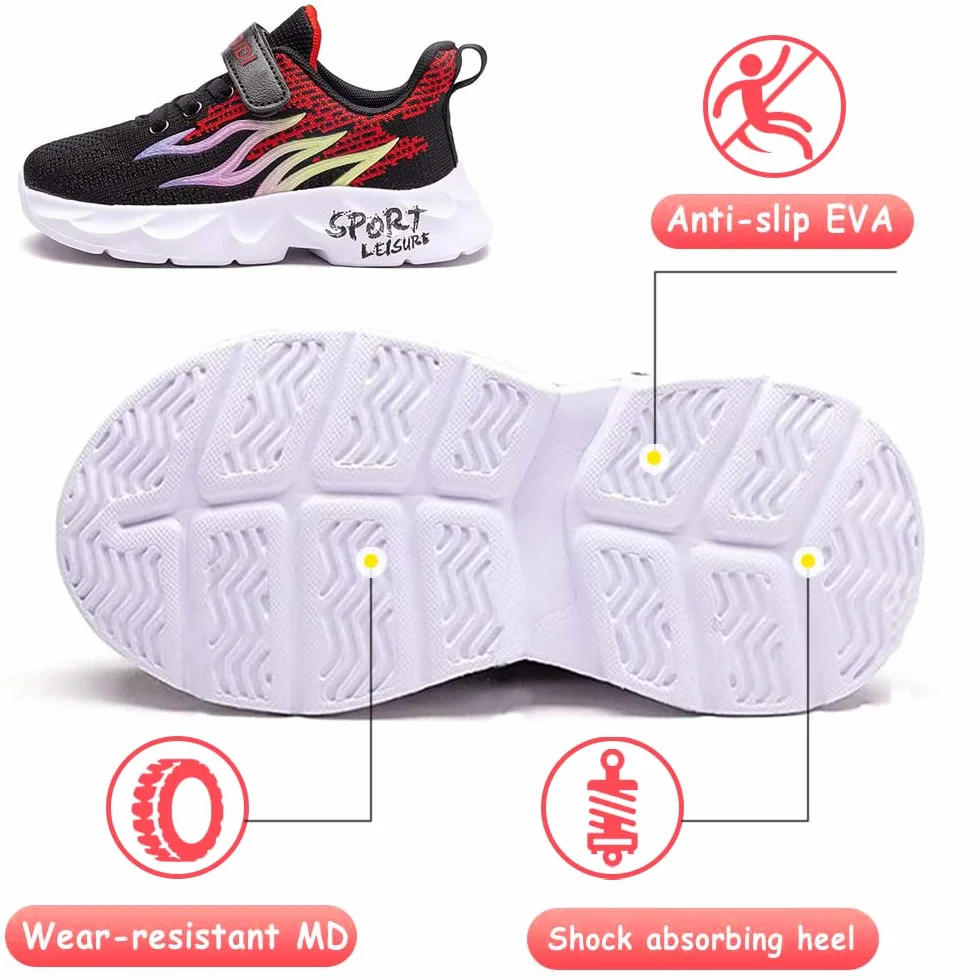 Buty Dziecięce Chłopców Dziewczynek Trampki Sneakers Halowe Sportowe Outdoorowe Shoes Do Biegania Na Czas Wolny Niebieski 26-37 EU