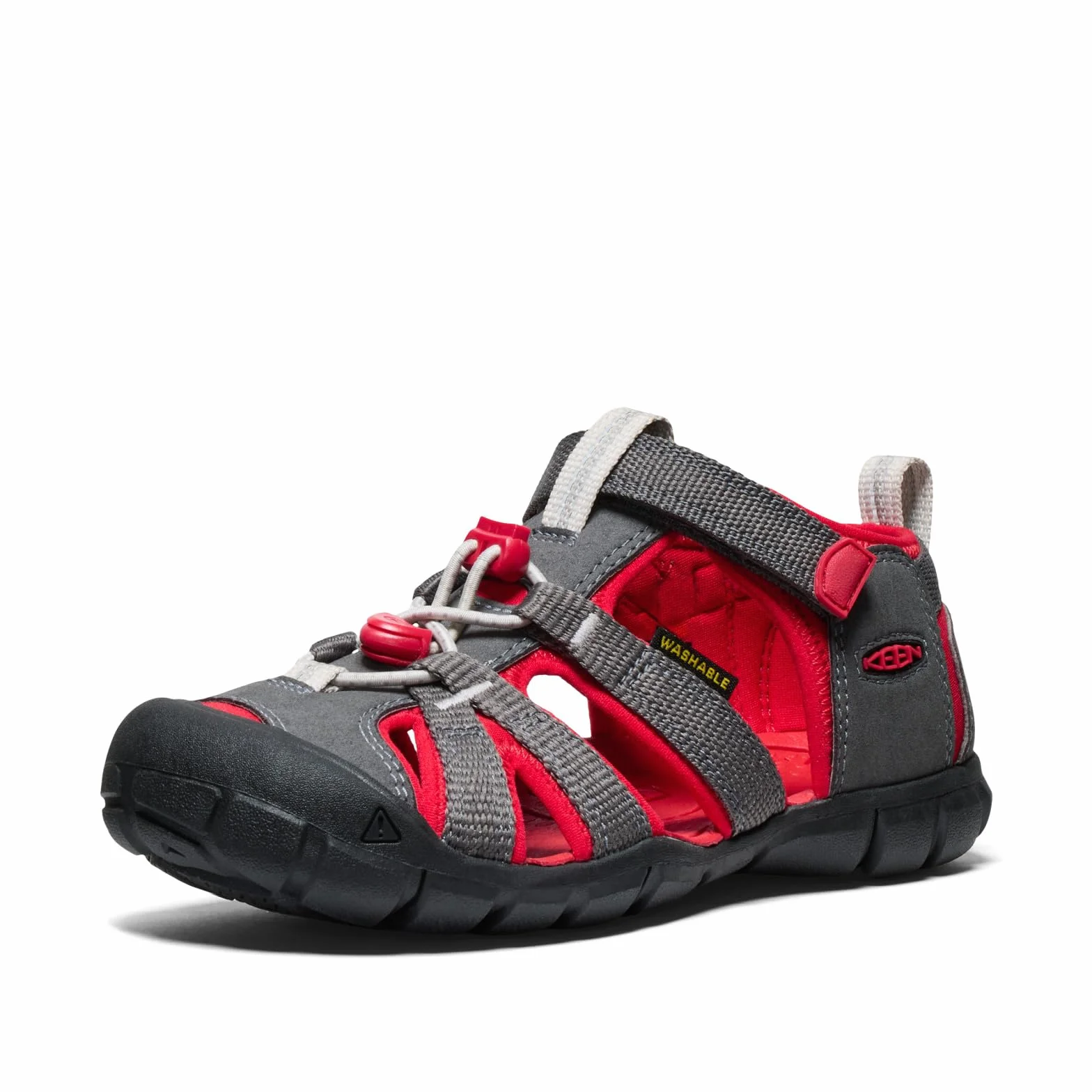 KEEN Seacamp 2 CNX sandały unisex dla dzieci i młodzieży, Szary magnes czerwony dywan, 37 EU