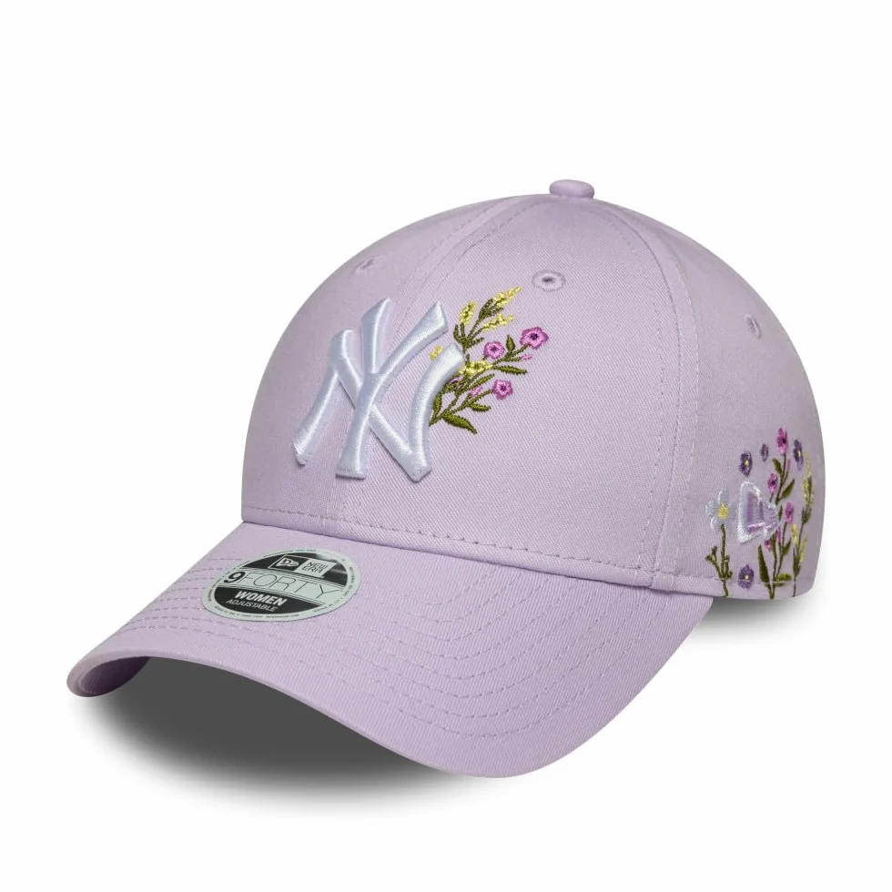 New Era Czapka 9Forty WMNS Floral Icon YankeesEra Kobiety/Strapback - curved brim cap baseball z daszkiem damska Snapback, wiosna-lato Lato