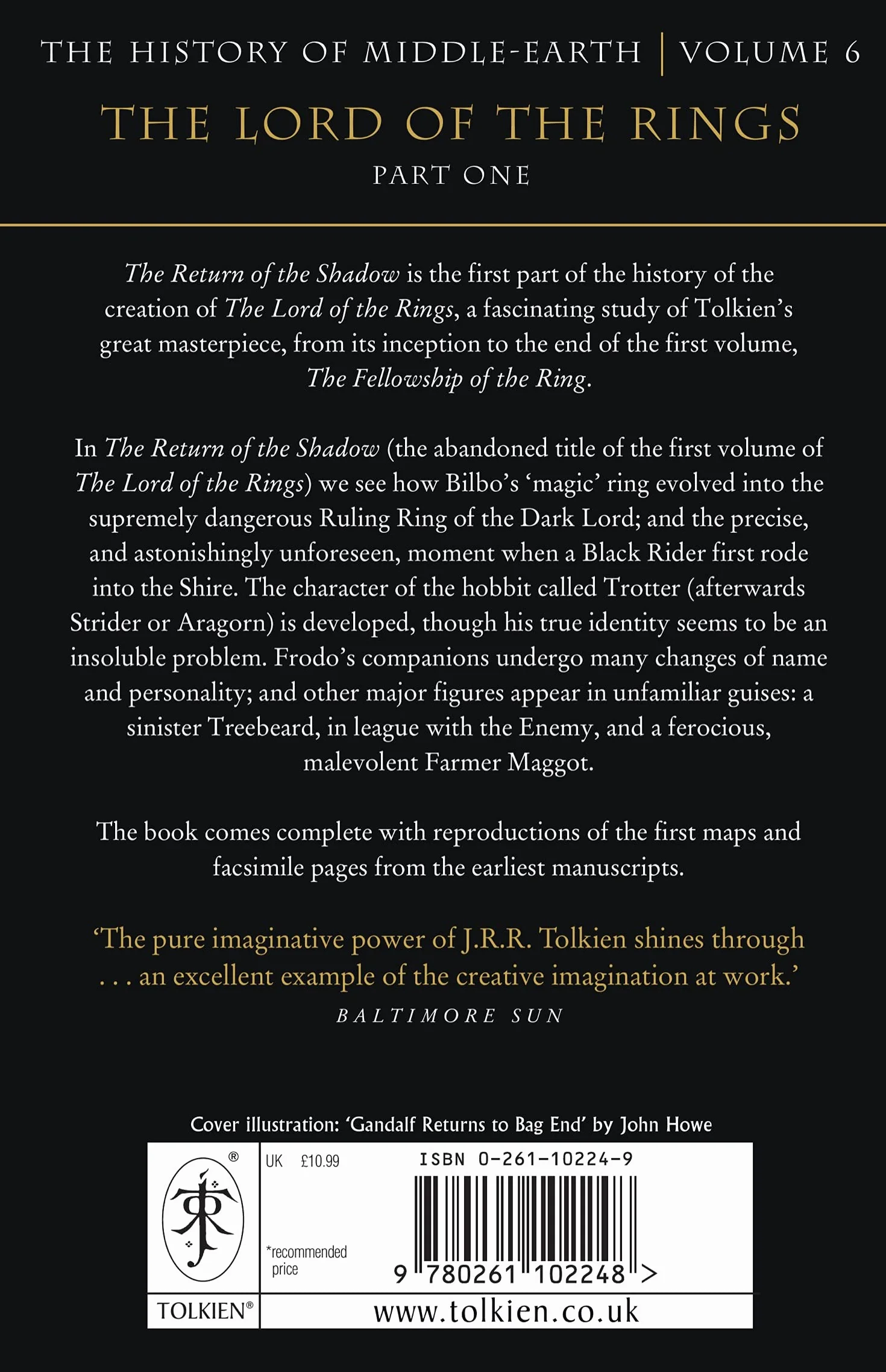 The Return of the Shadow: The History of Middle-Earth 6: Book 6