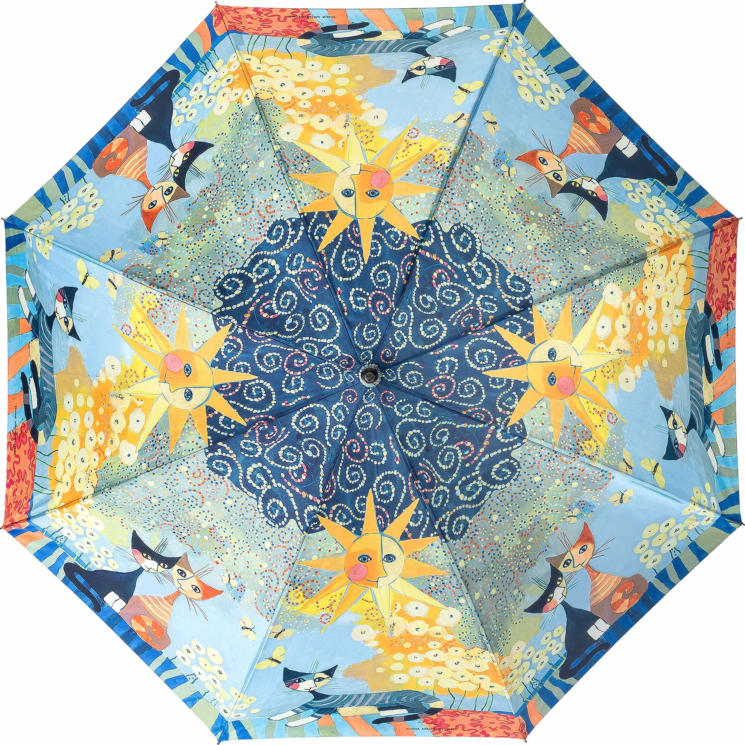 VON LILIENFELD parasol Rosina Wachtmeister Dolce Vita automatyczne otwieranie parasol z trzciny artystycznej stabilny wiatroodporny