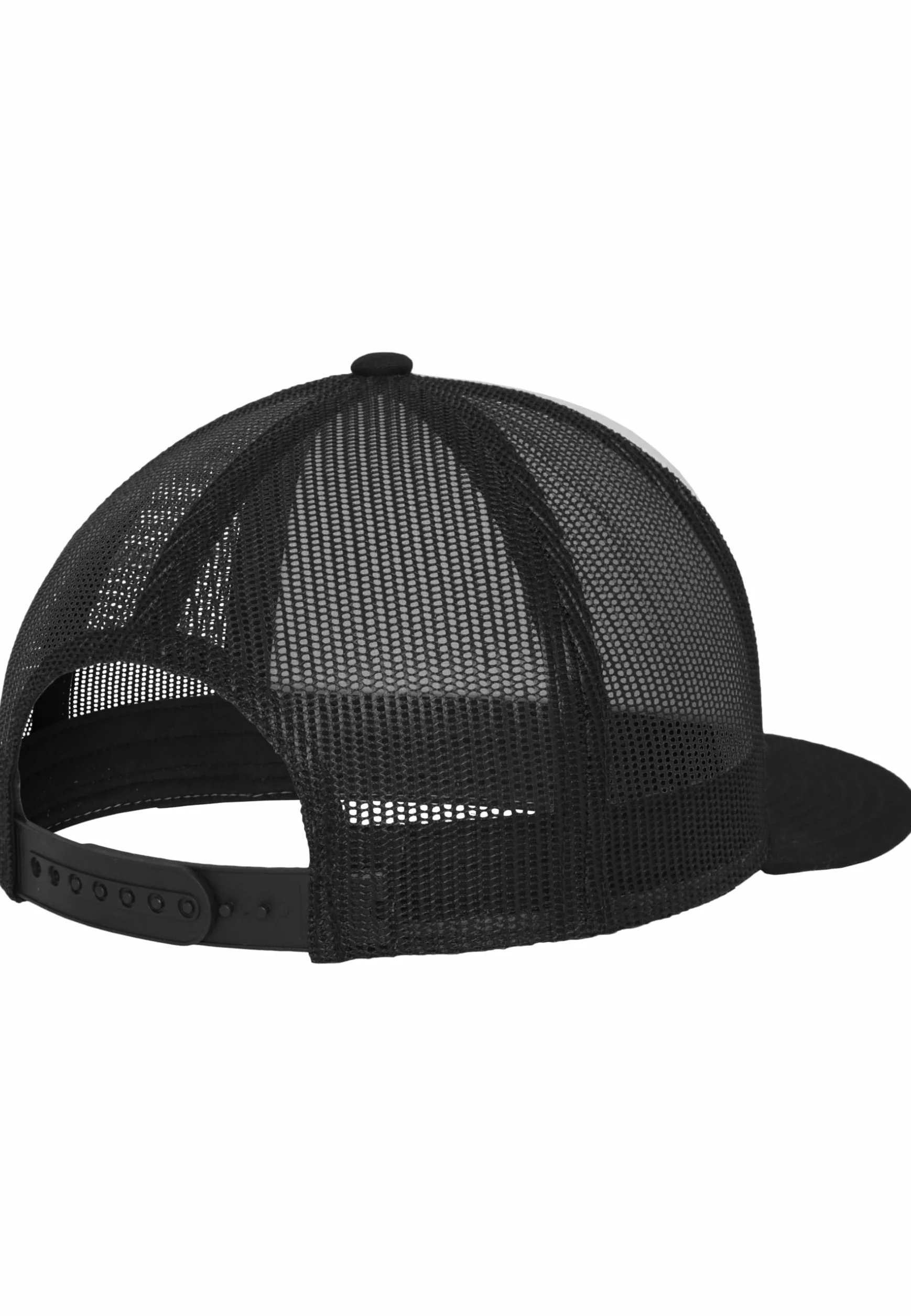 Flexfit Unisex Classic Trucker Cap, czapka damska i męska, dostępna w 4 kolorach, rozmiar uniwersalny, Blk/Wht/Blk, Rozmiar uniwersalny