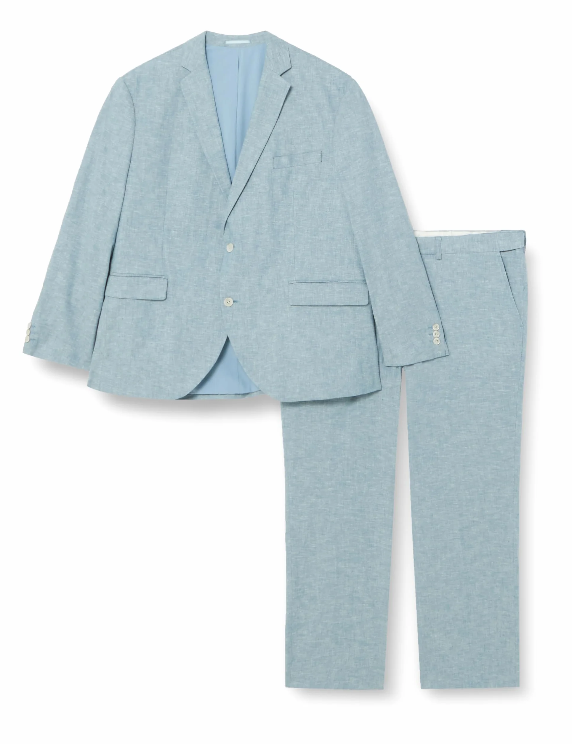 JACK & JONES Jprriviera Linen Suit Slim Fit Sn Pls garnitur męski, Troposphere/Fit: slim fit, 66 Duże rozmiary