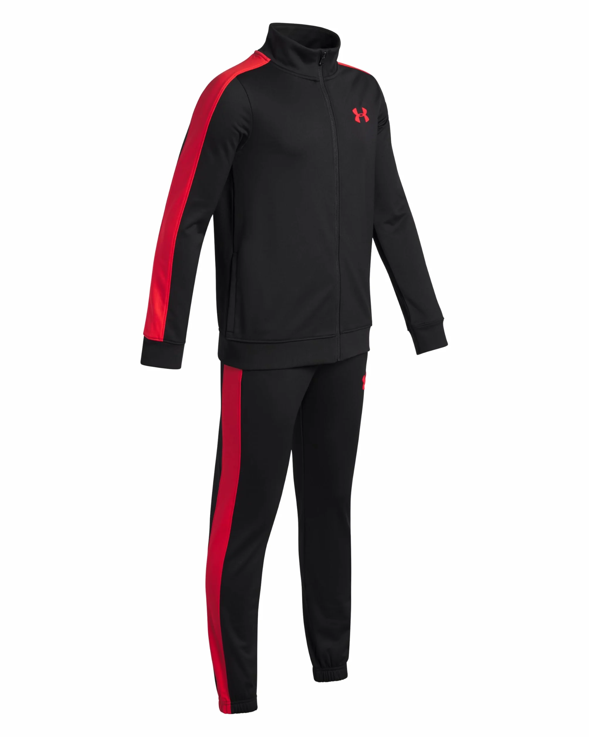 Under Armour UA Rival Knit dres dresowy - czarny/czerwony Racer Red - YXL