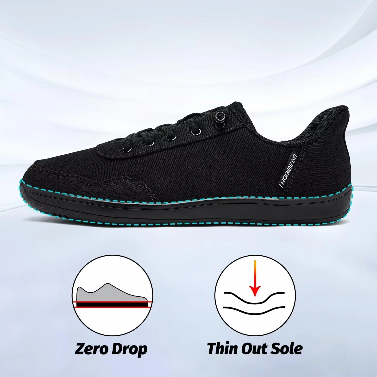 HOBIBEAR Unisex szerokie buty do chodzenia boso, bez użycia rąk, buty wsuwane, dla kobiet i mężczyzn, minimalistyczne buty outdoorowe, do biegania w terenie, do biegania i chodzenia