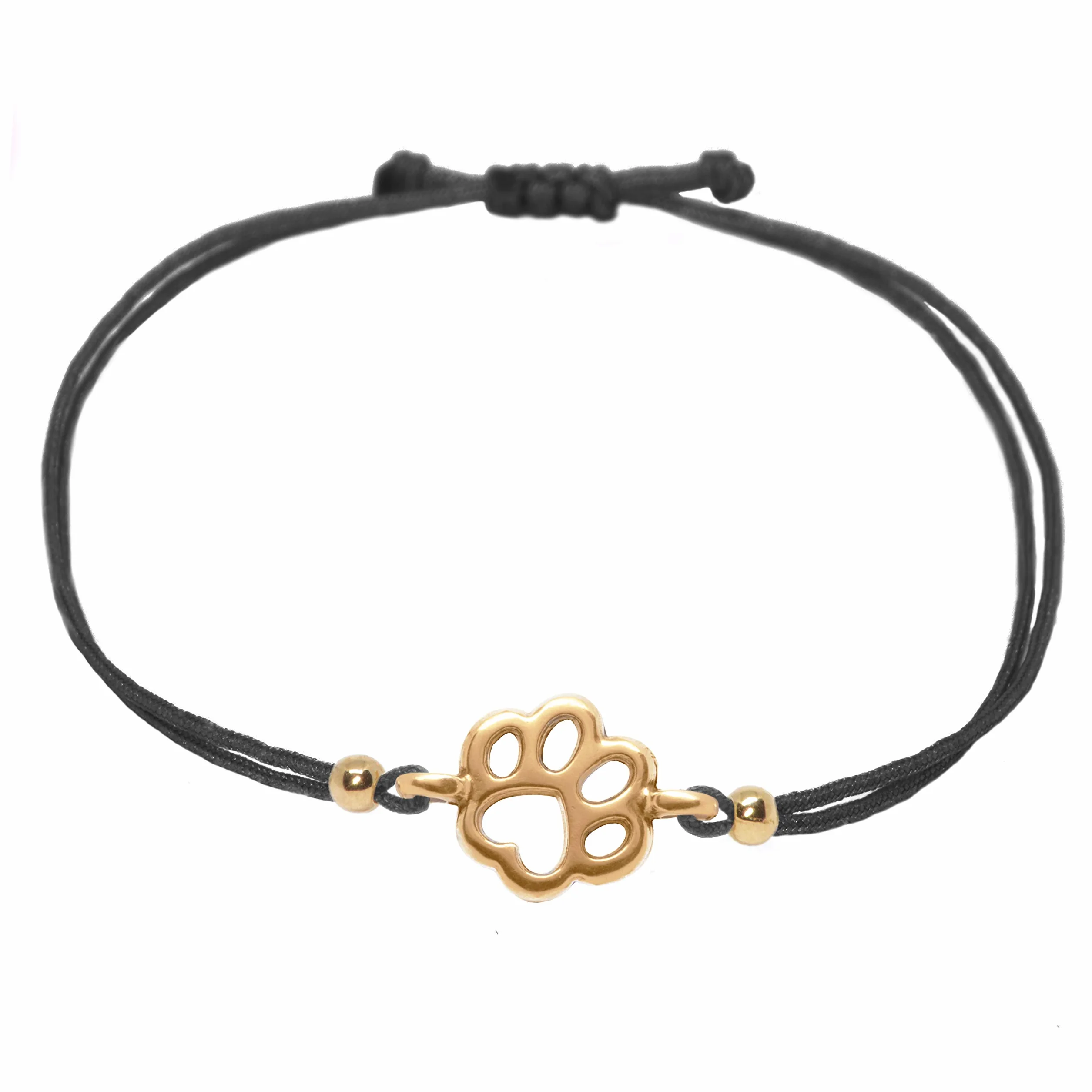 Selfmade Jewelry Bransoletka damska, różowe złoto, łapa, regulowany rozmiar, makrama, z łapą, w zestawie opakowanie prezentowe