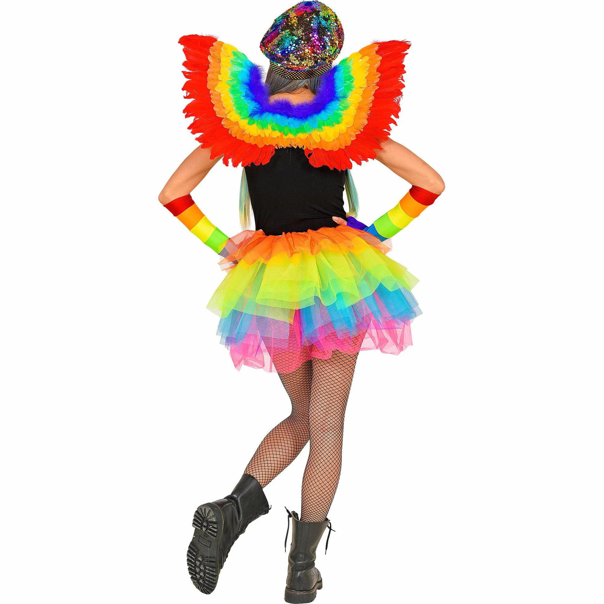 W WIDMANN MILANO Party Fashion 10344 - tutu tęczowa spódnica dla dorosłych, tiulowa spódnica, tancerki, karnawał, impreza tematyczna