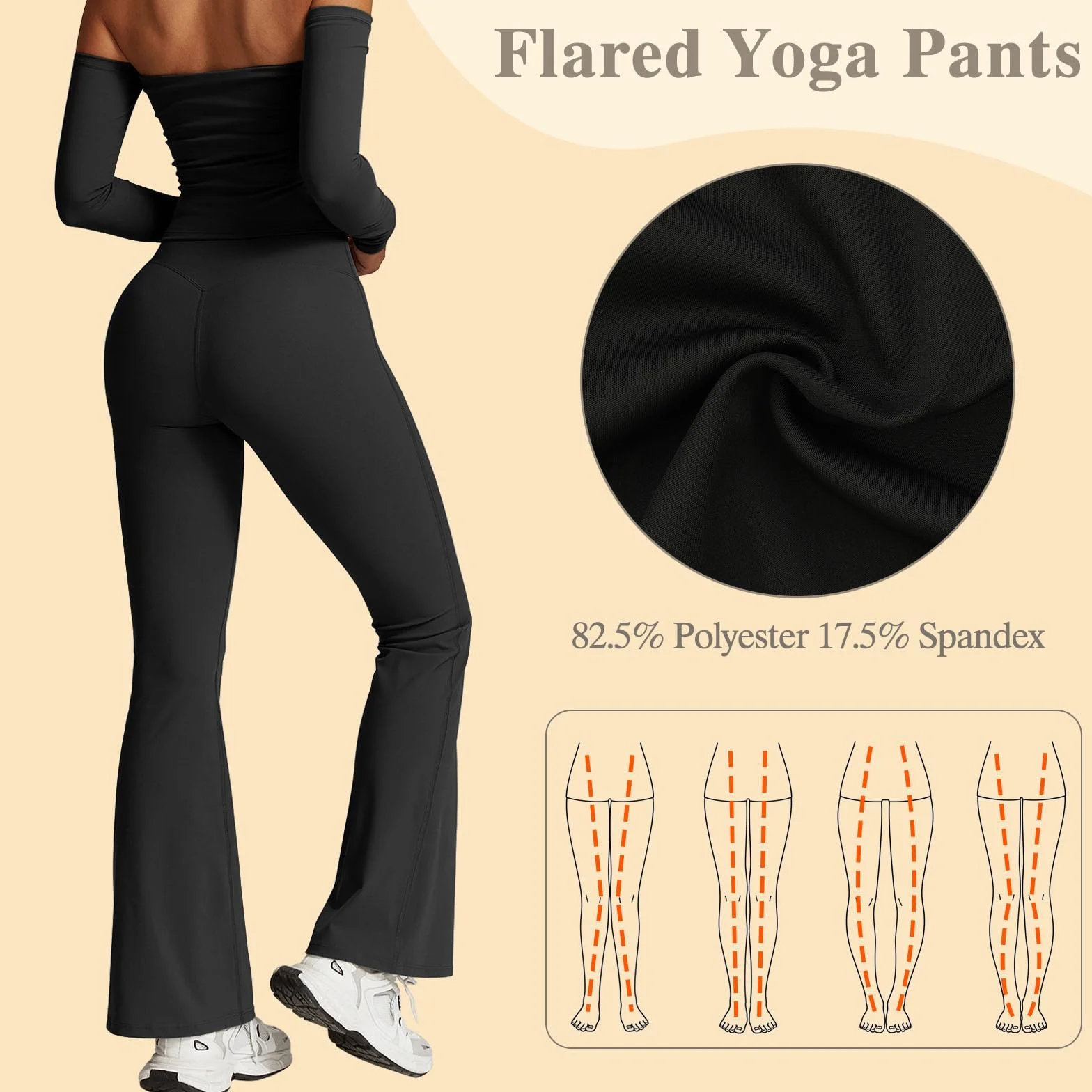 Damskie spodnie do jogi Legginsy łapowe damskie z wysokim stanem Pantajazz Legginsy do jogi Pilates Taniec sportowy Fitness Casual Siłownia Trening