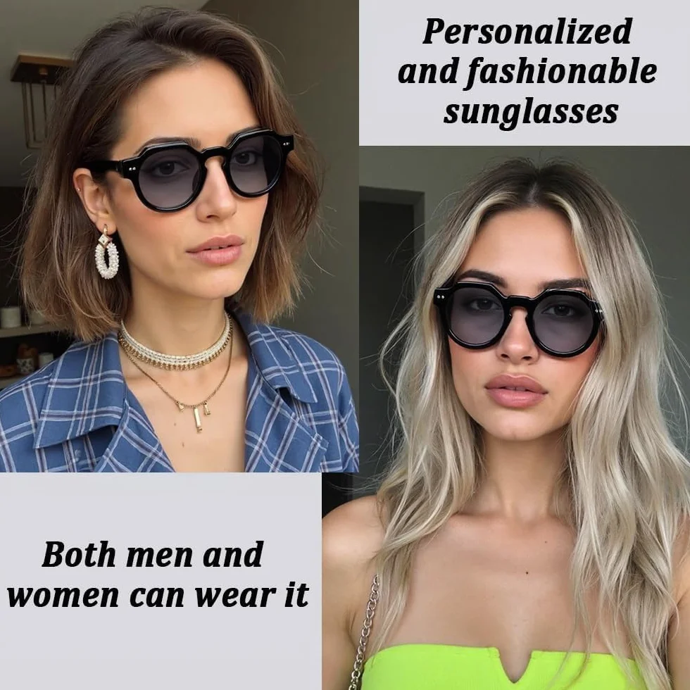 Okulary przeciwsłoneczne damskie okulary przeciwsłoneczne okrągłe okulary męskie luksusowe UV400 okulary przeciwsłoneczne w stylu vintage z etui na okulary mogą być używane przez mężczyzn i