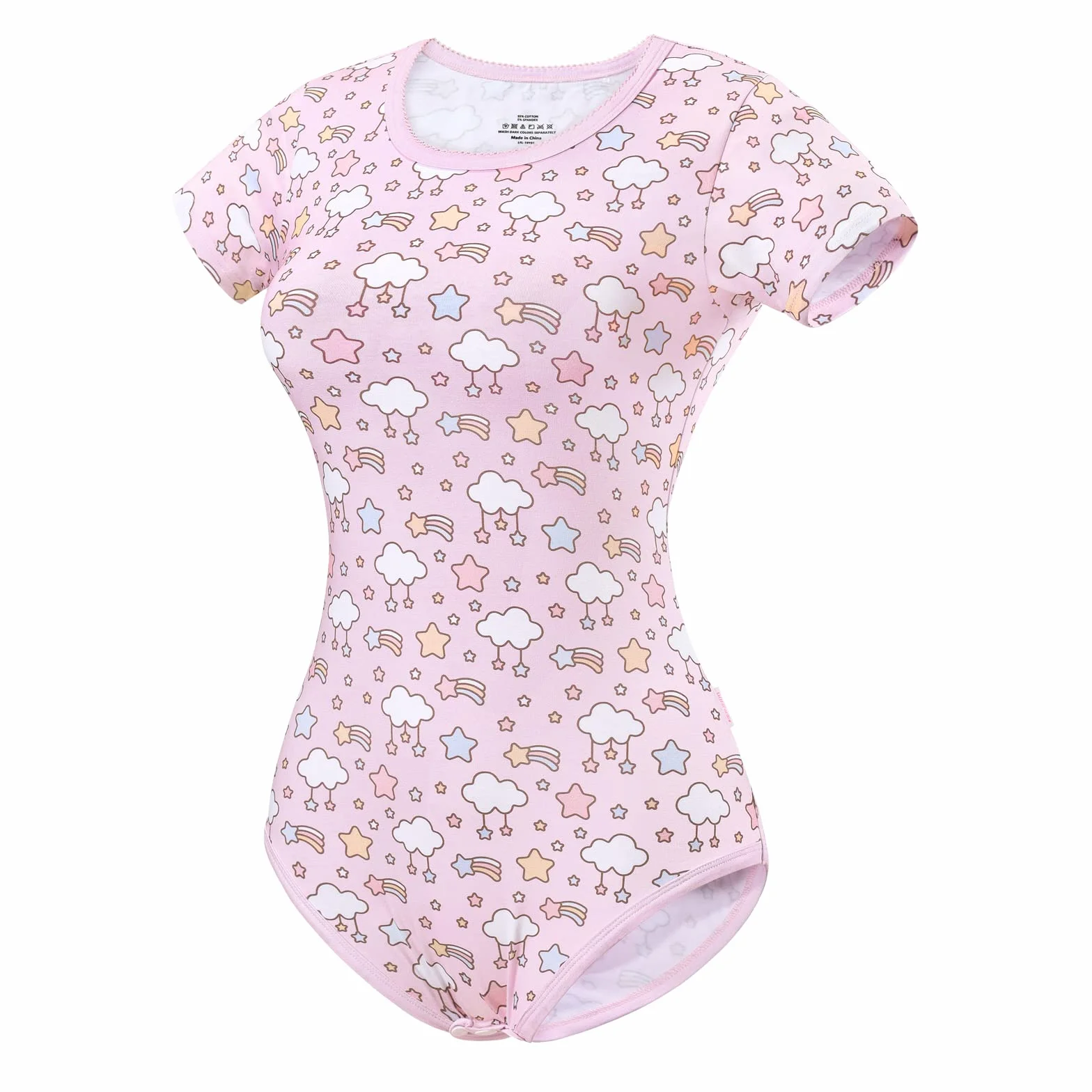 LittleForBig Bawełniany śpioszki Onesie Piżama Bodysuit - Pastelowe Niebo Bodysuit