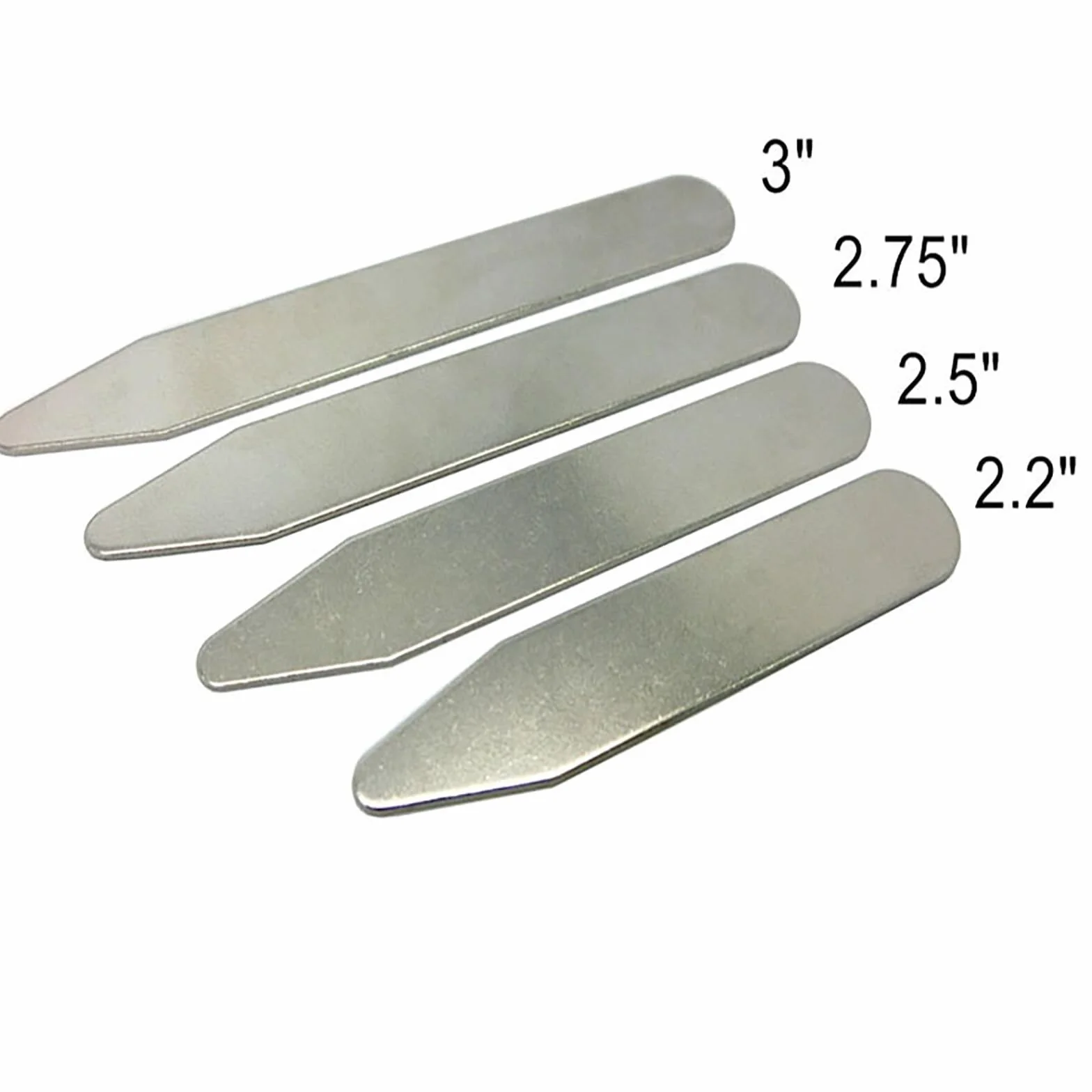 40 sztuk metalowych patyczków do kołnierza ze stali nierdzewnej, z pudełkiem do przechowywania i 10 magnesami, do większości koszulek biznesowych, prezent dla mężczyzn (4 rozmiary)