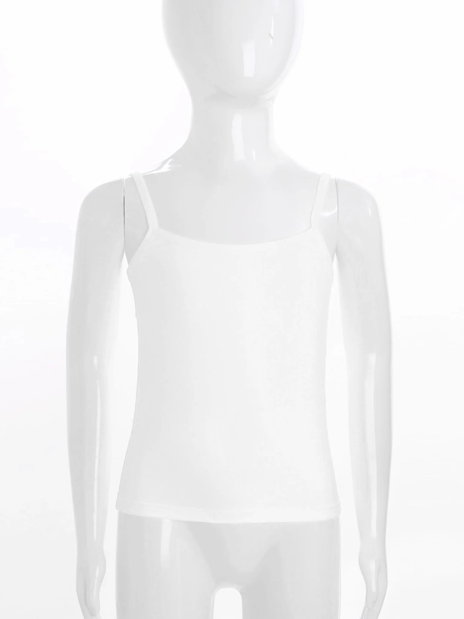 Jugaoge Dziewczęcy letni tank top z ramiączkami Basic jednokolorowe podkoszulki bawełniane koszule podkoszulki podkoszulki podkoszulki podkoszulek