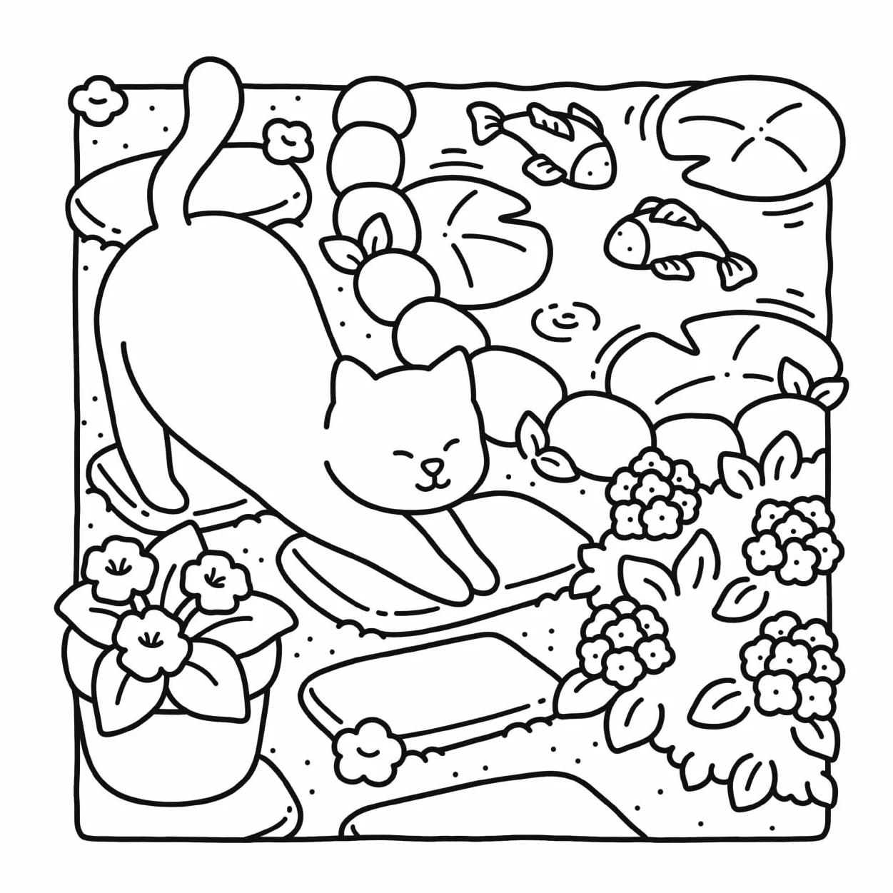Cat Moments: Meow Life Coloring Book
