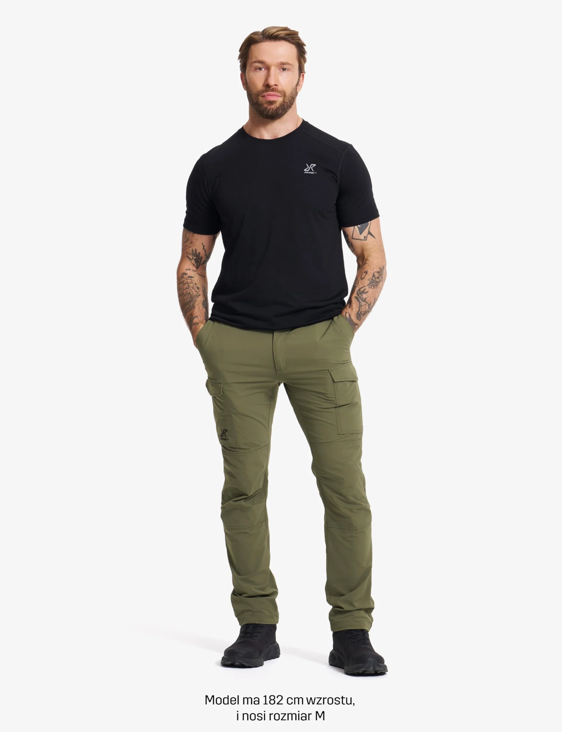 RevolutionRace Adventure Cargo Stretch Pants Męskie, Spodnie trekkingowe do wszystkich aktywności na świeżym powietrzu