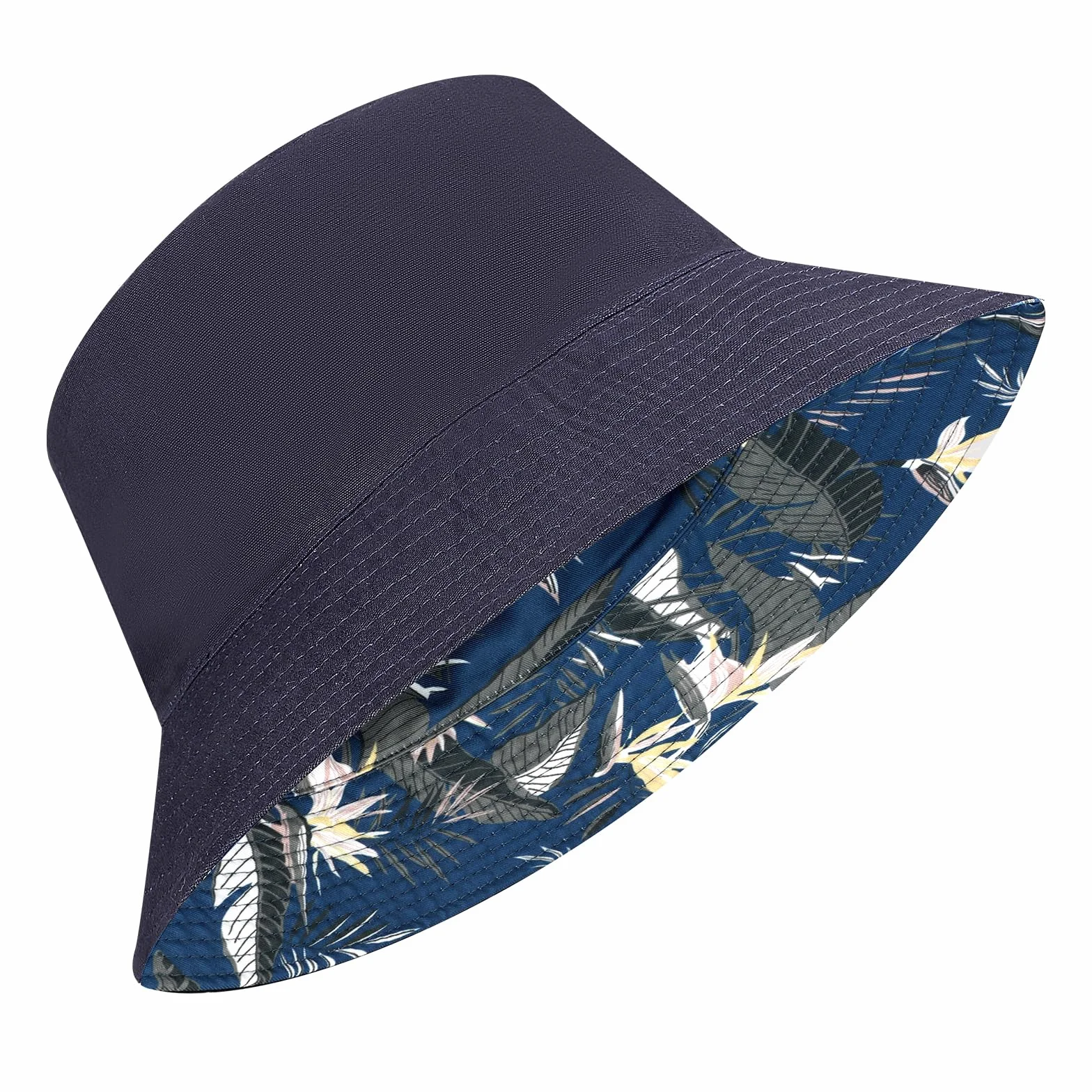 XX-duży dwustronny kapelusz typu bucket unisex, modny nadruk duży rozmiar bawełniany letni kapelusz przeciwsłoneczny kapelusz wędkarski, ochrona przed promieniowaniem UV, lekka czapka plażowa