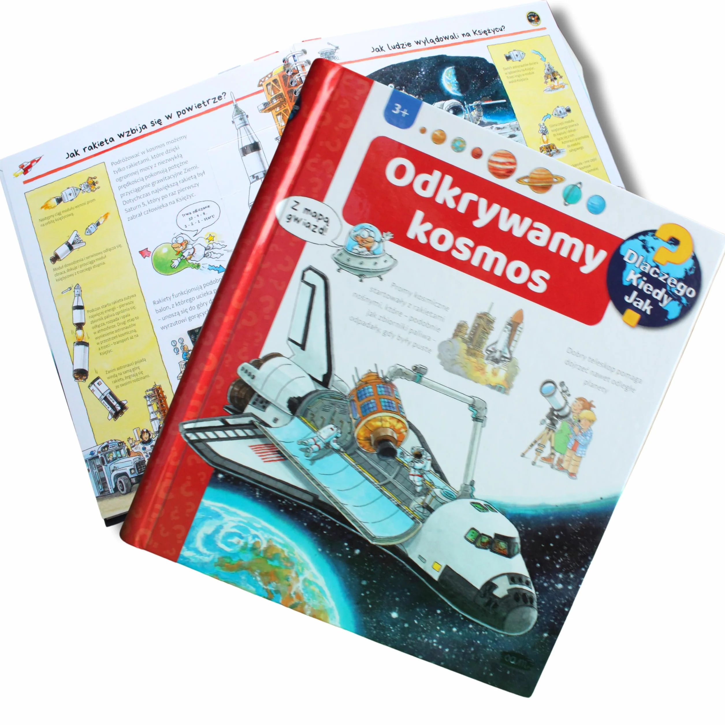 Odkrywamy kosmos Książka edukacyjna z okienkami Dla dzieci 3-8 lat Astronomia dla dzieci Popularnonaukowa seria Dlaczego? Kiedy? Jak?