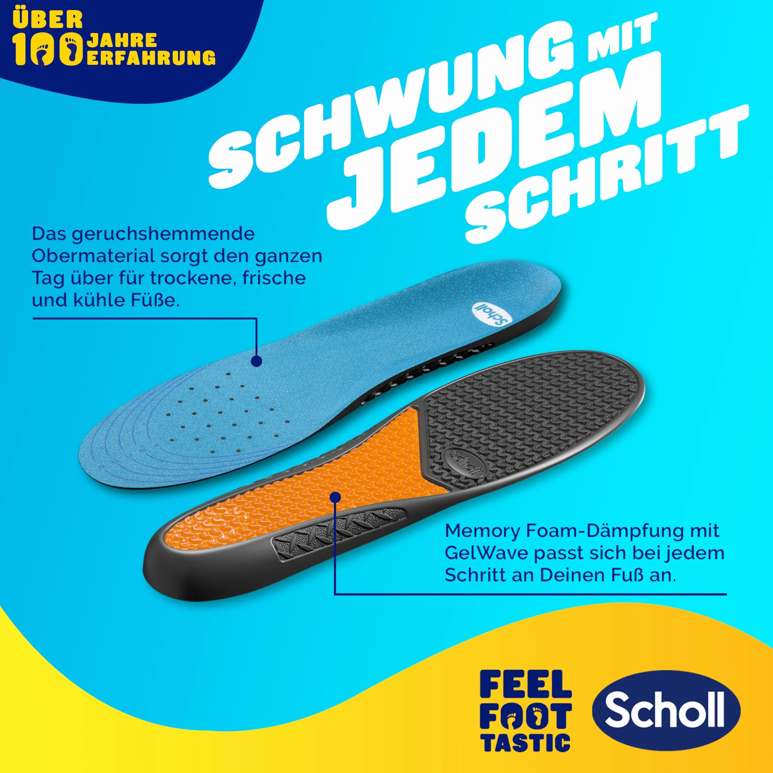 Scholl Gel Activ Work wkładki dla mężczyzn, rozmiar 40-43