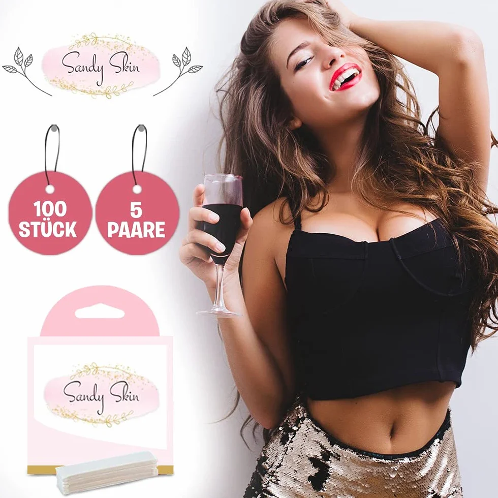 Fashion Beauty Tape dwustronna taśma tekstylna i podkładki na piersi (cielisty kolor), biały, 36