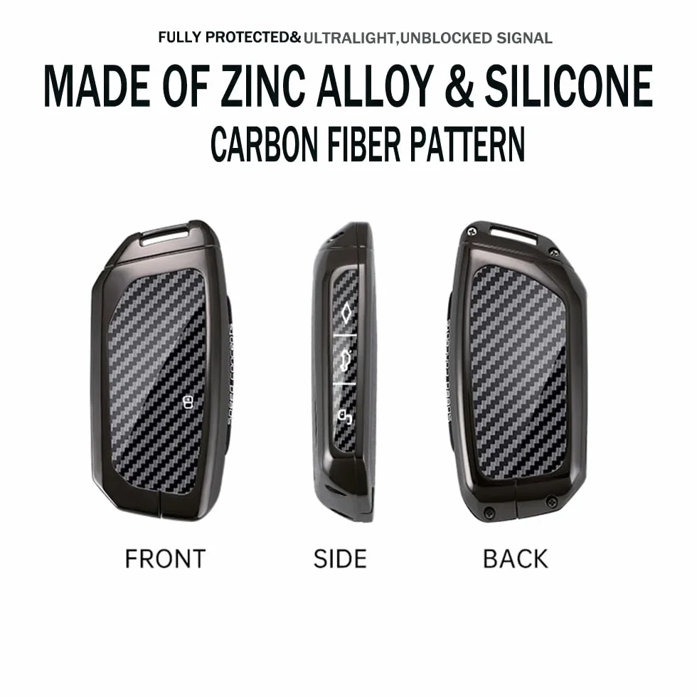 ontto Etui na kluczyki samochodowe ze stopu, pasuje do BMW 2026 2025 2024 X1 U11 X2 X3 G45 X5 X6 X7 IX1 2er U06 Touring 3er 5er 7er G07 I7 i5 etui na klucze obudowa kluczy etui ochronne breloczek do