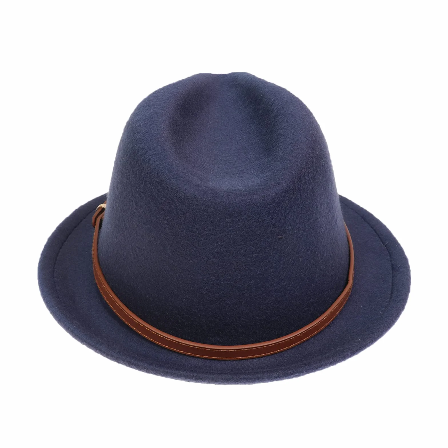 Damska męska wełniana czapka Panama Curl Brim Jazz Fedoras Gangster Trilby Church czapka, Homburg lata 20. vintage Manhattan filcowa czapka 56-58 cm