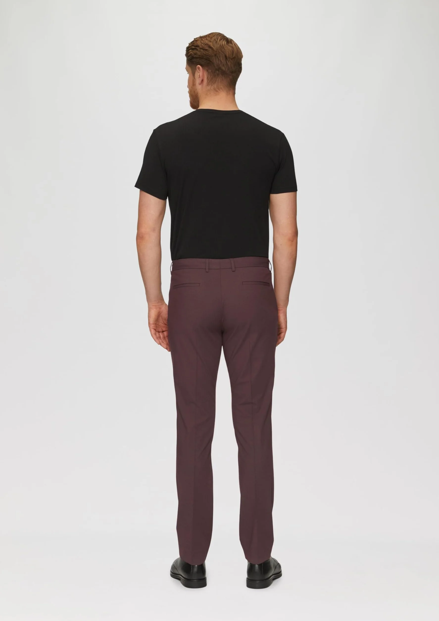 s.Oliver BLACK LABEL 2150908 - Spodnie garniturowe, mieszanka wełny, slim fit Mężczyźni
