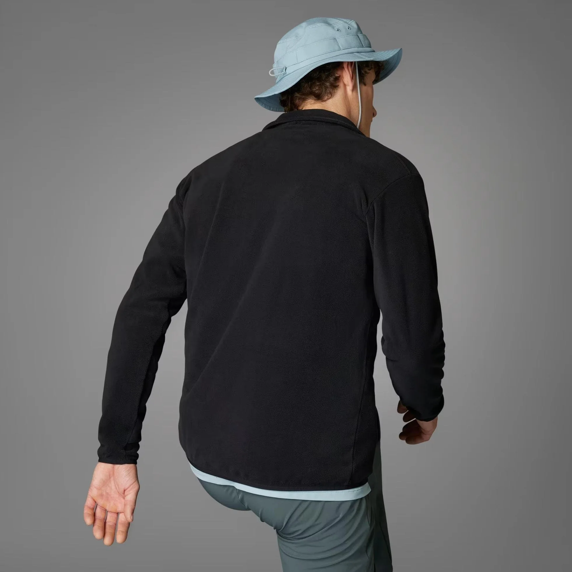 adidas Mężczyźni Terrex Multi Essentials Half Zip Fleece Jacket, black, L