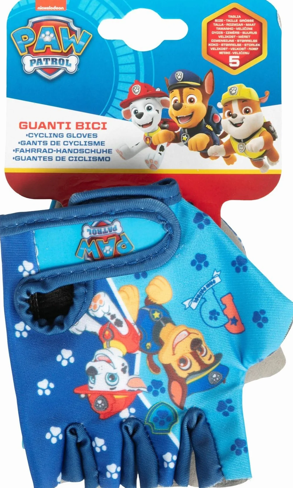 Para rękawiczek rowerowych bez palców dla chłopców Paw Patrol
