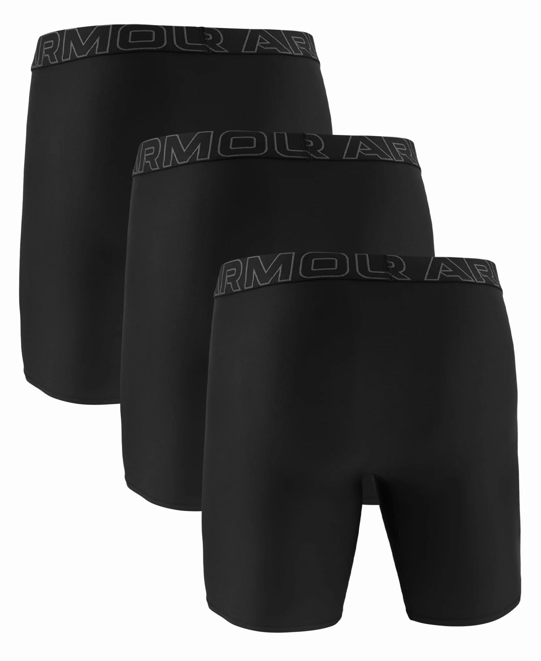 Under Armour Men's Multi-Pack Performance Tech Long-Leg Boxer Brief, 9" Inseam, All-Day Comfort