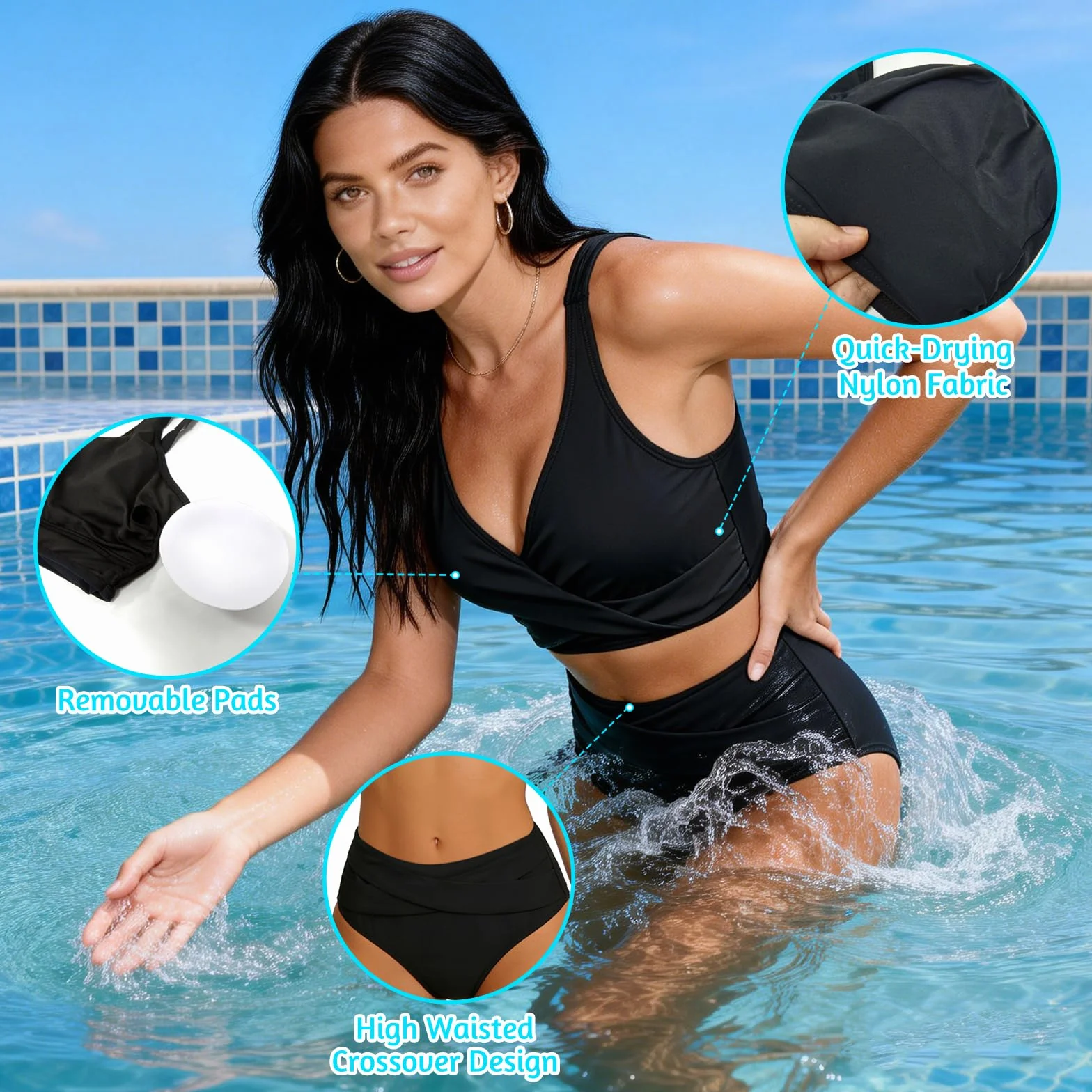 TOGETDREAM Bikini z wysokim stanem