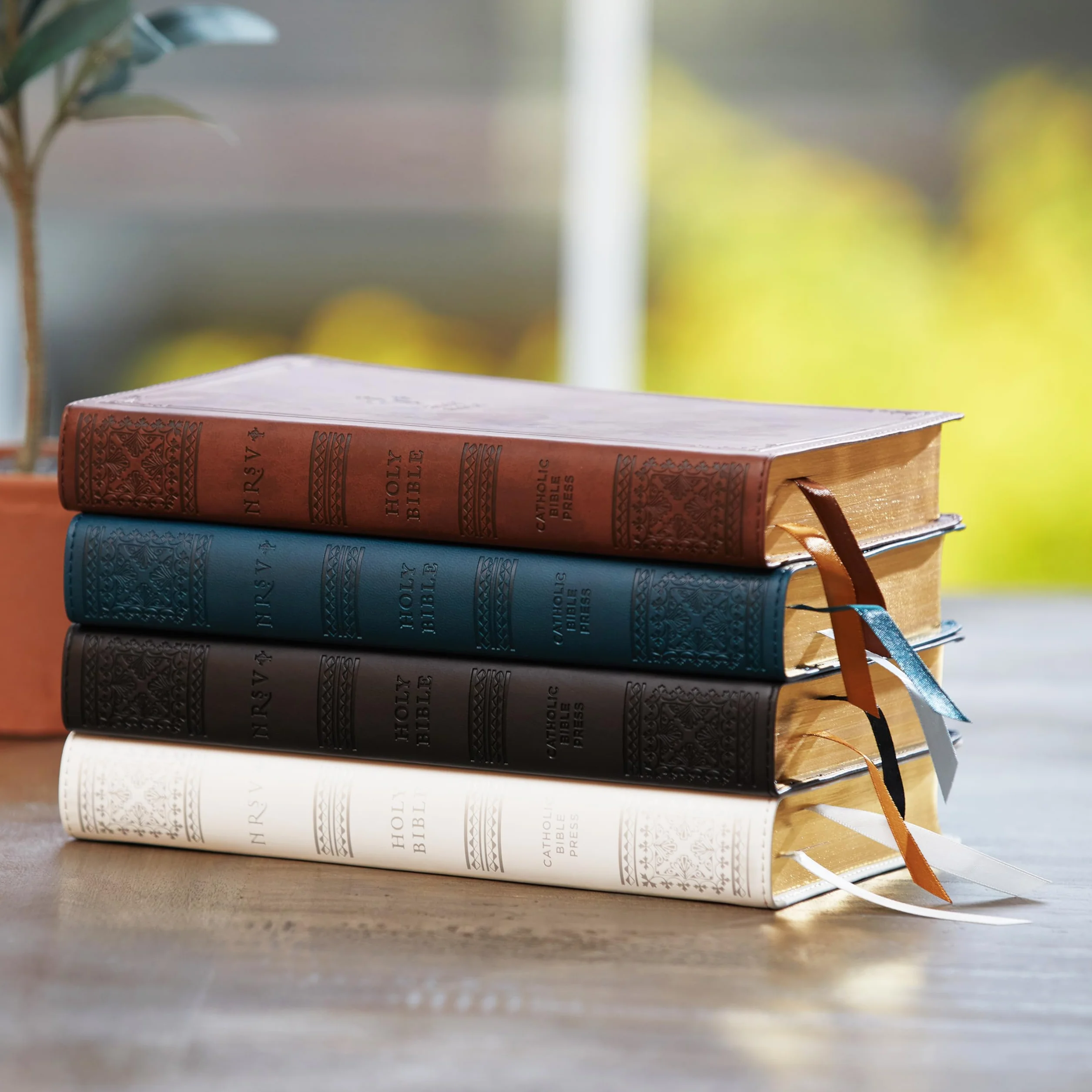 Nrsv, Catholic Bible, Gift Edition, Leathersoft, White, Comfort Print: Holy Bible