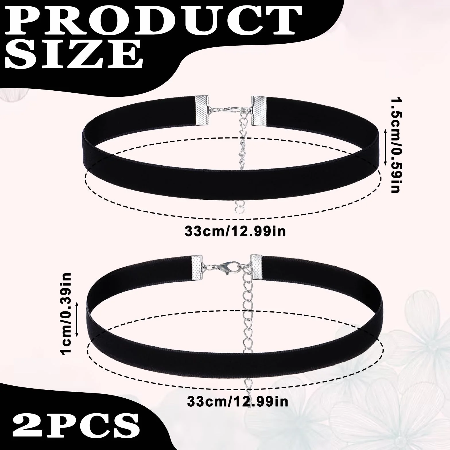 Cobee 5 sztuk czarnych naszyjników typu choker, czarny pasek, naszyjnik dla kobiet i dziewcząt, do tańca, na Halloween, urodziny, imprezę, cosplay