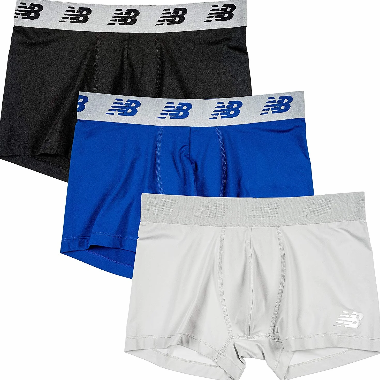 New Balance Męskie bokserki 7,6 cm Performance No Fly krótkie bokserki majtki z wbudowanym podparciem torby (3 sztuki)
