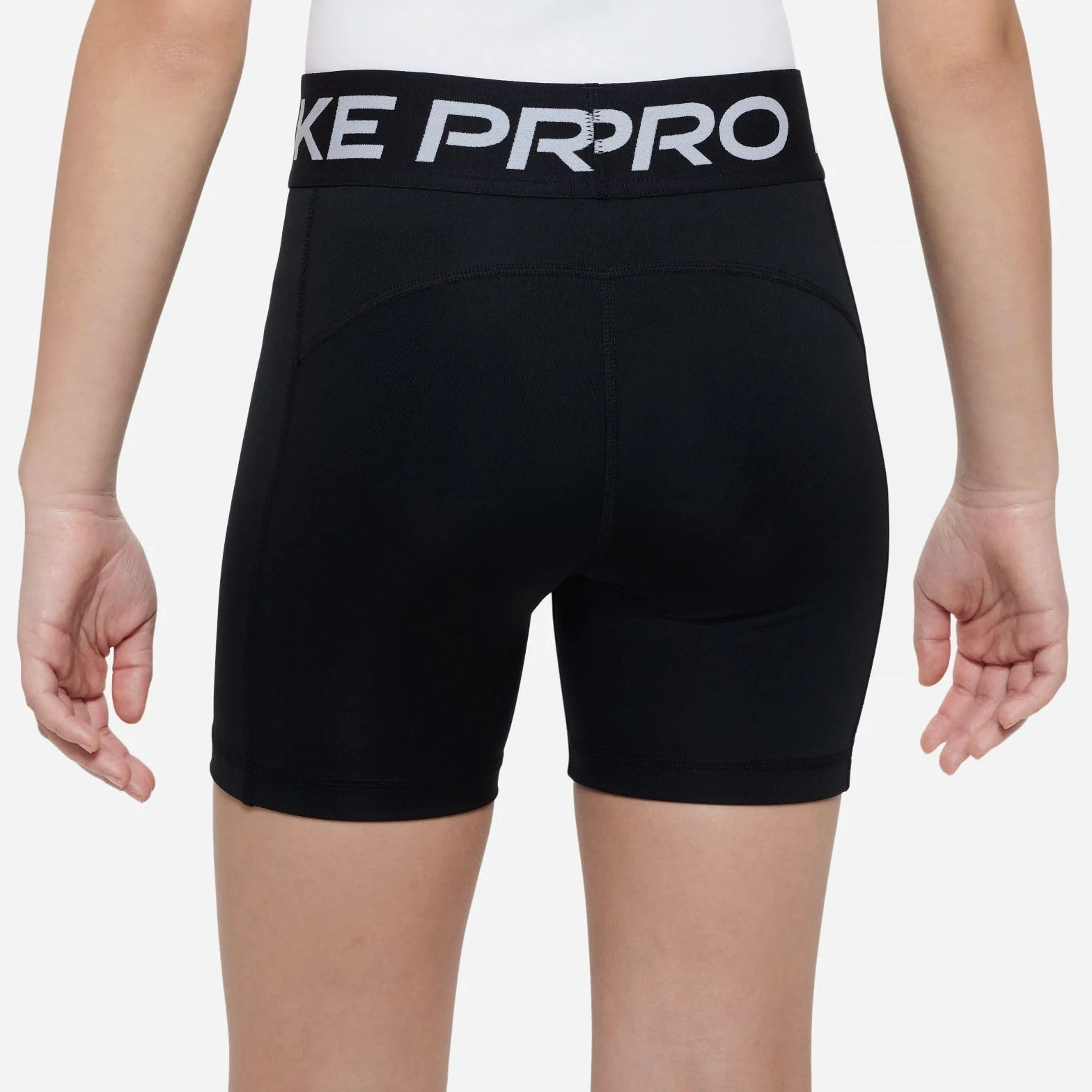 Nike Dziewczęce spodenki G Np Df 5In Szorty, Czarne/Białe, FB1081-010, XL