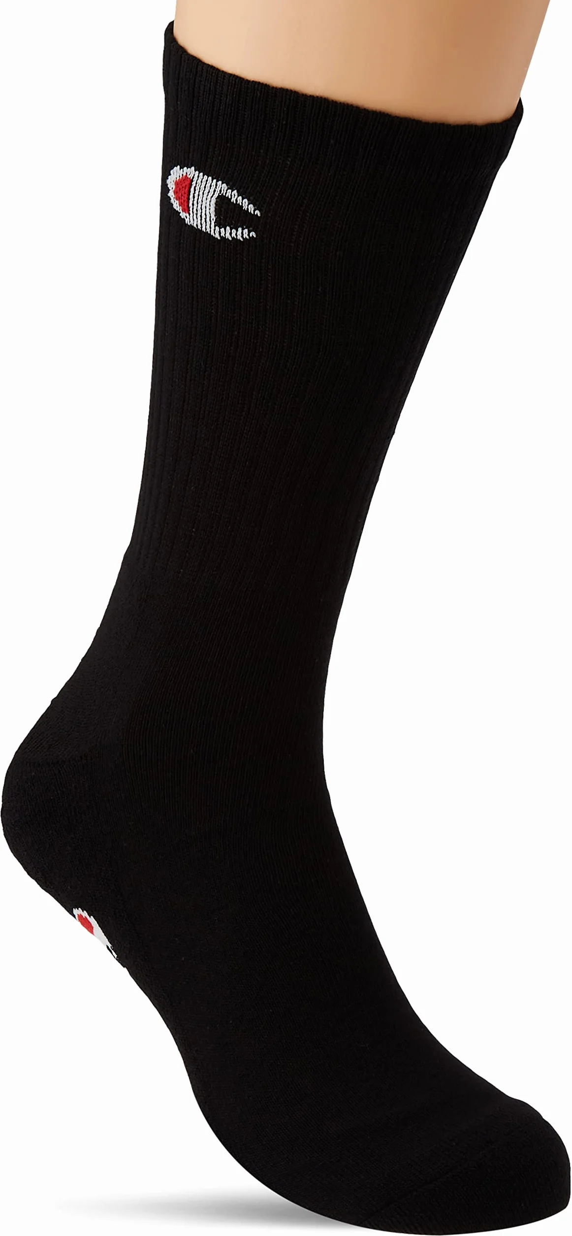 Champion Stopki unisex (3 sztuki), Jasnoszary melanż, biały, czarny, 39-42 EU