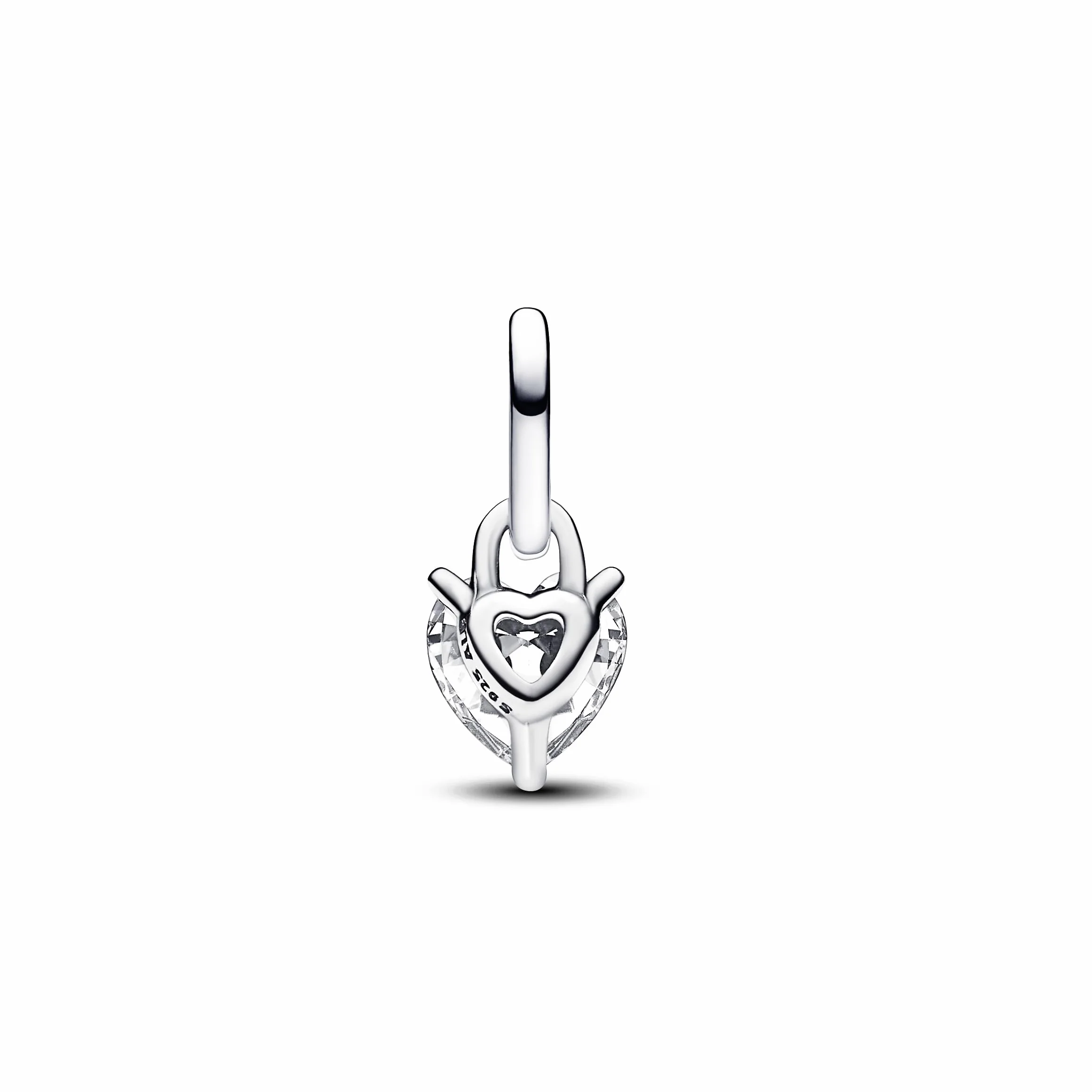 PANDORA ME Schlüsselloch Herz Mini-Charm-Anhänger aus Sterling Silber mit Zirkonia, Kompatibel ME und Moments Armbändern, 793086C01