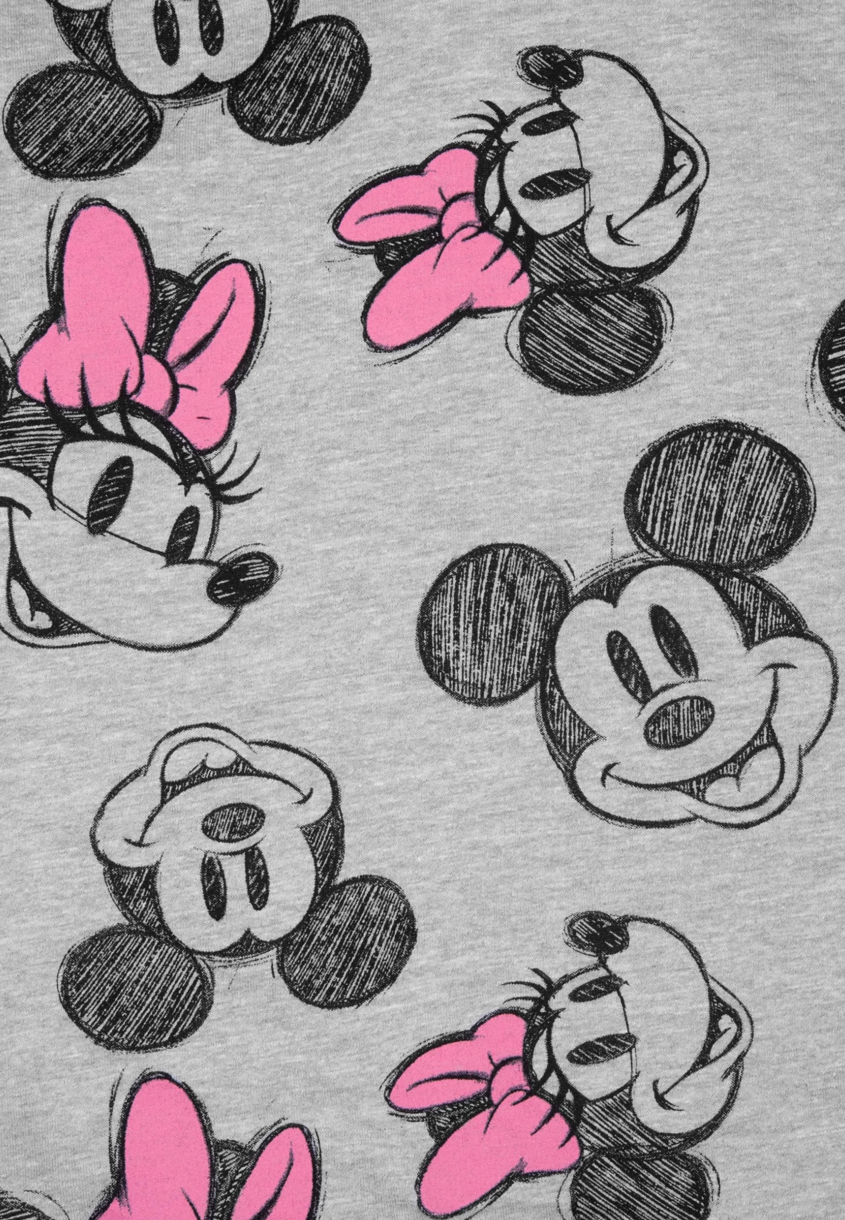 Disney Minnie Mouse bluza z kapturem dla dziewczynek - dziecięca bluza z kapturem bluza z kapturem szara/różowa