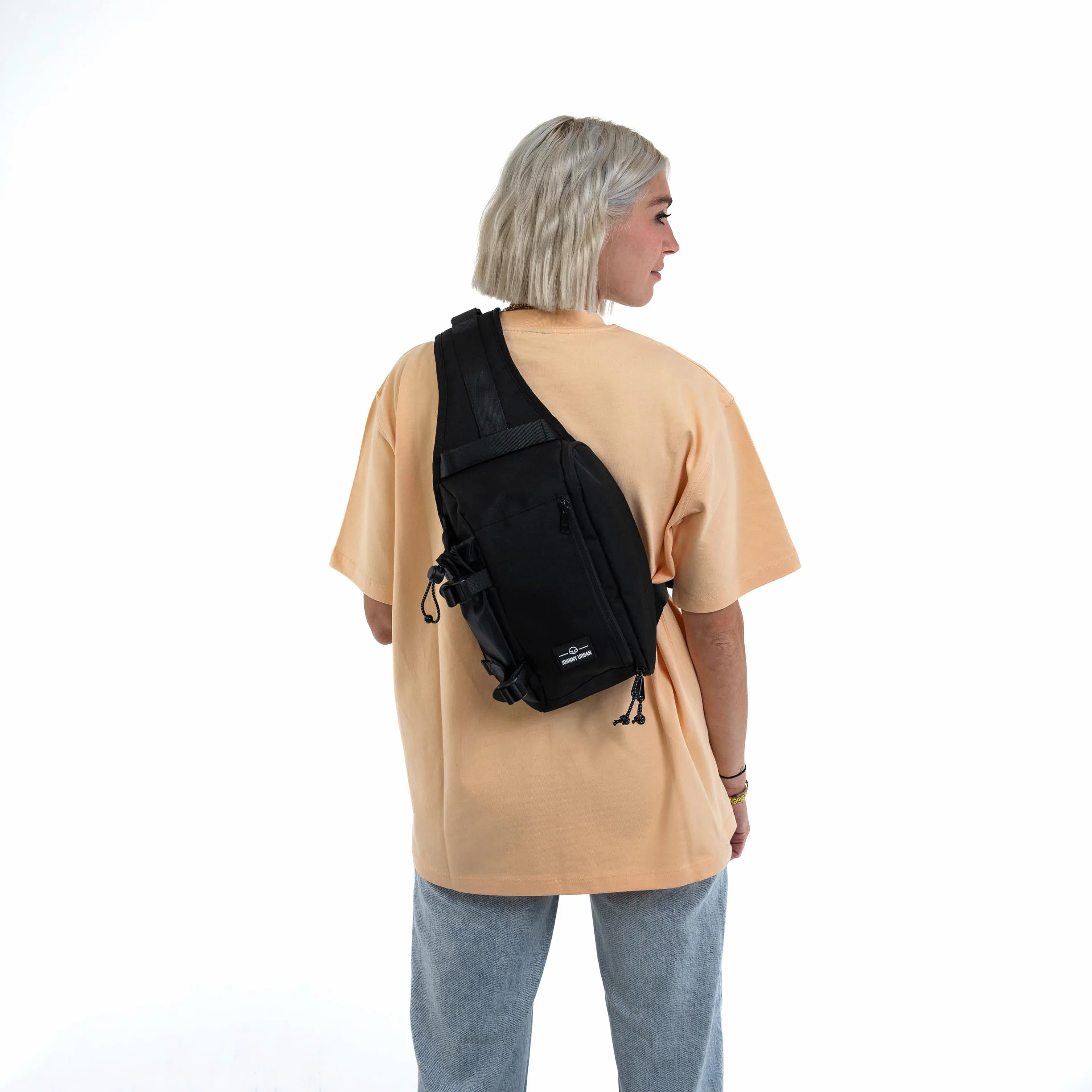 Johnny Urban Slingbag Charlie torba na ramię dla kobiet i mężczyzn, na podróż, wędrówki, do aktywności na świeżym powietrzu, w podróży, odporny na rozerwanie i trwały materiał, kieszeń na butelkę z