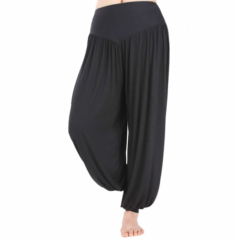 Hoerev Super Miękki Modalny Spandex Harem Joga Pilates Spodnie