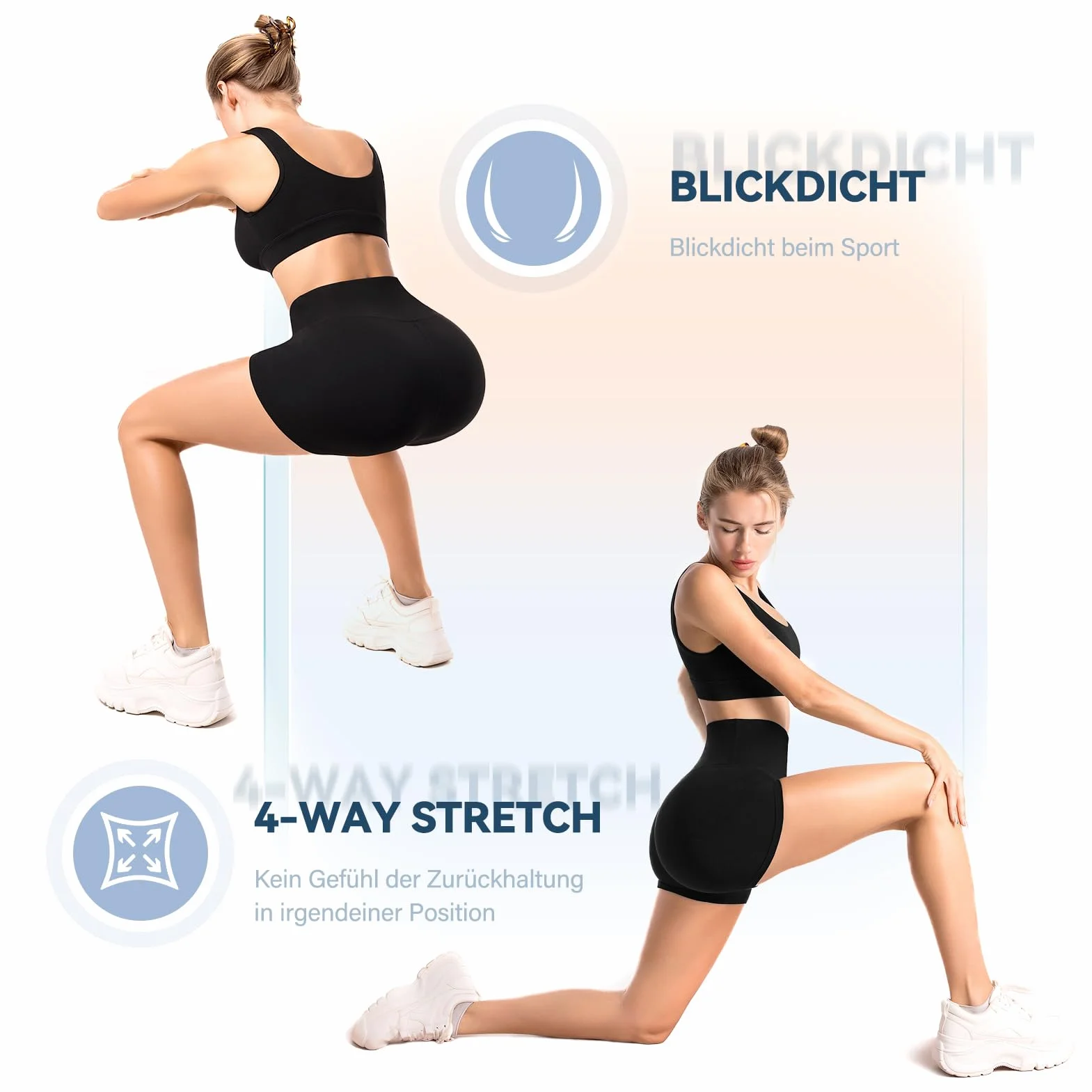 Sportowe szorty damskie, nieprzezroczyste legginsy z wysokim stanem, szorty do jazdy na rowerze, jogi, fitnessu w lecie