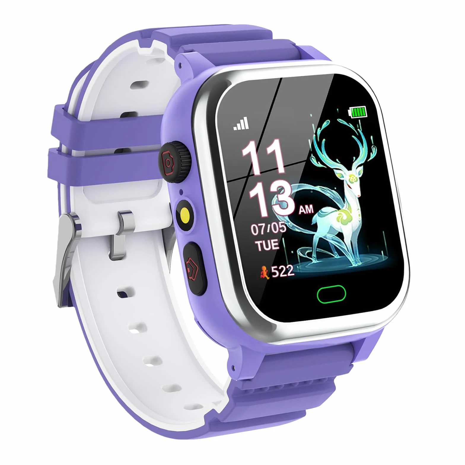 Smartwatch dla dzieci z 26 grami, muzyką kaloryczną, zegarek Smartwatch dla dzieci z telefonem, SOS, aparatem, latarką, budzikiem, słodkim tłem, prezentem dla chłopca i dziewczynki 3-12 lat