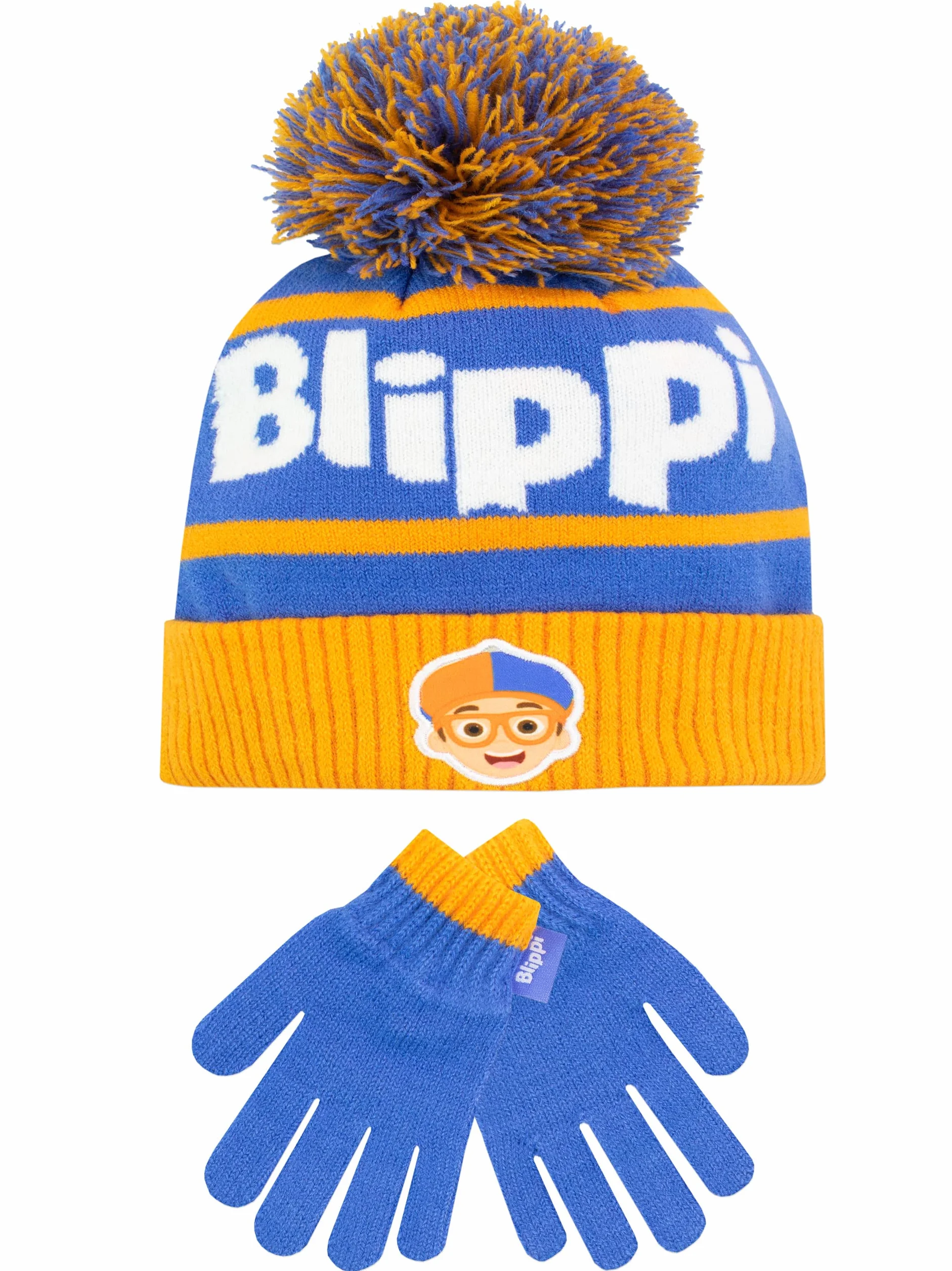 Blippi Zestaw zimowy czapka i rękawiczki dla dzieci Niebieski Rozmiar uniwersalny