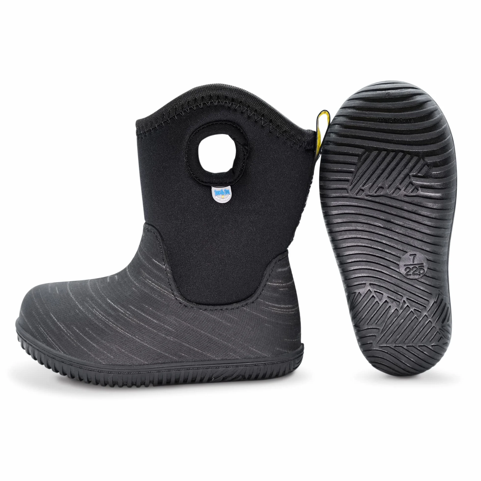 JAN & JUL Toasty-Dry Lite Wodoodporne buty zimowe (małe dziecko/dziecko), Czarny Czarny Brzoza, 27 EU