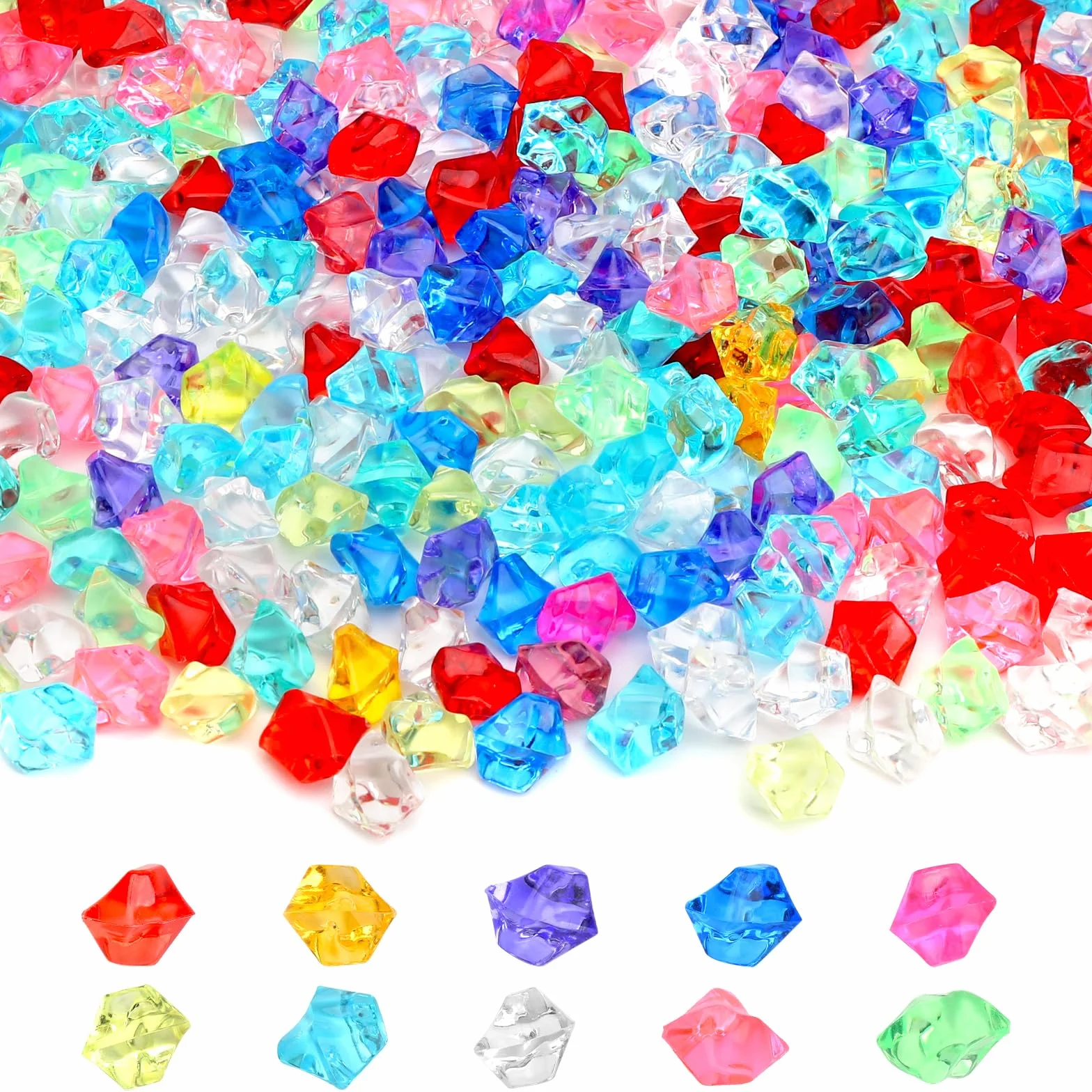 400 sztuk kamieni szlachetnych, akrylowe diamenty, kolorowe kamienie szlachetne do akrylu, diamentów, akrylowych, kamieni szlachetnych, do akwariów, wazonów, dekoracji stołu