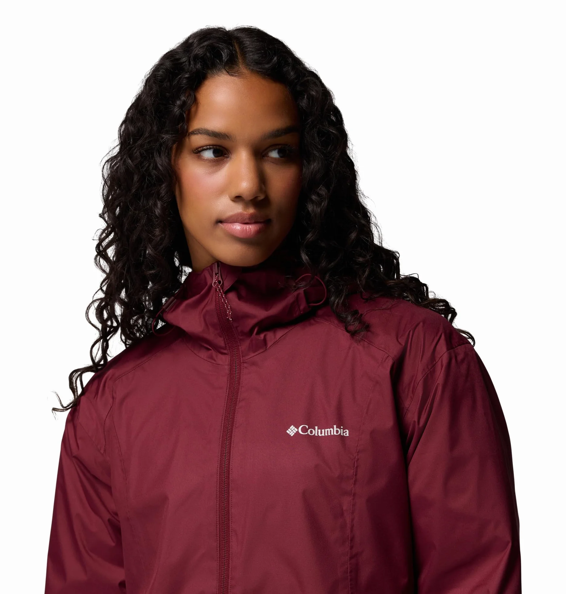 Columbia Damska kurtka Inner Limits 3, wodoodporna kurtka przeciwdeszczowa, bogate wino, gumka do ścierania, różowa, XL