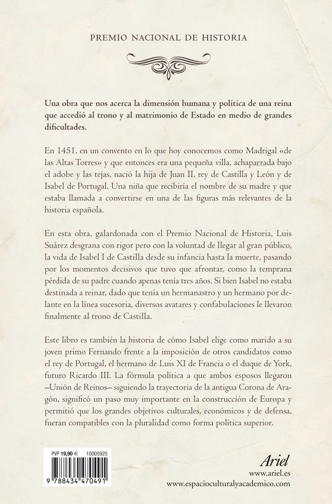 Isabel I, Reina: Premio Nacional de Historia
