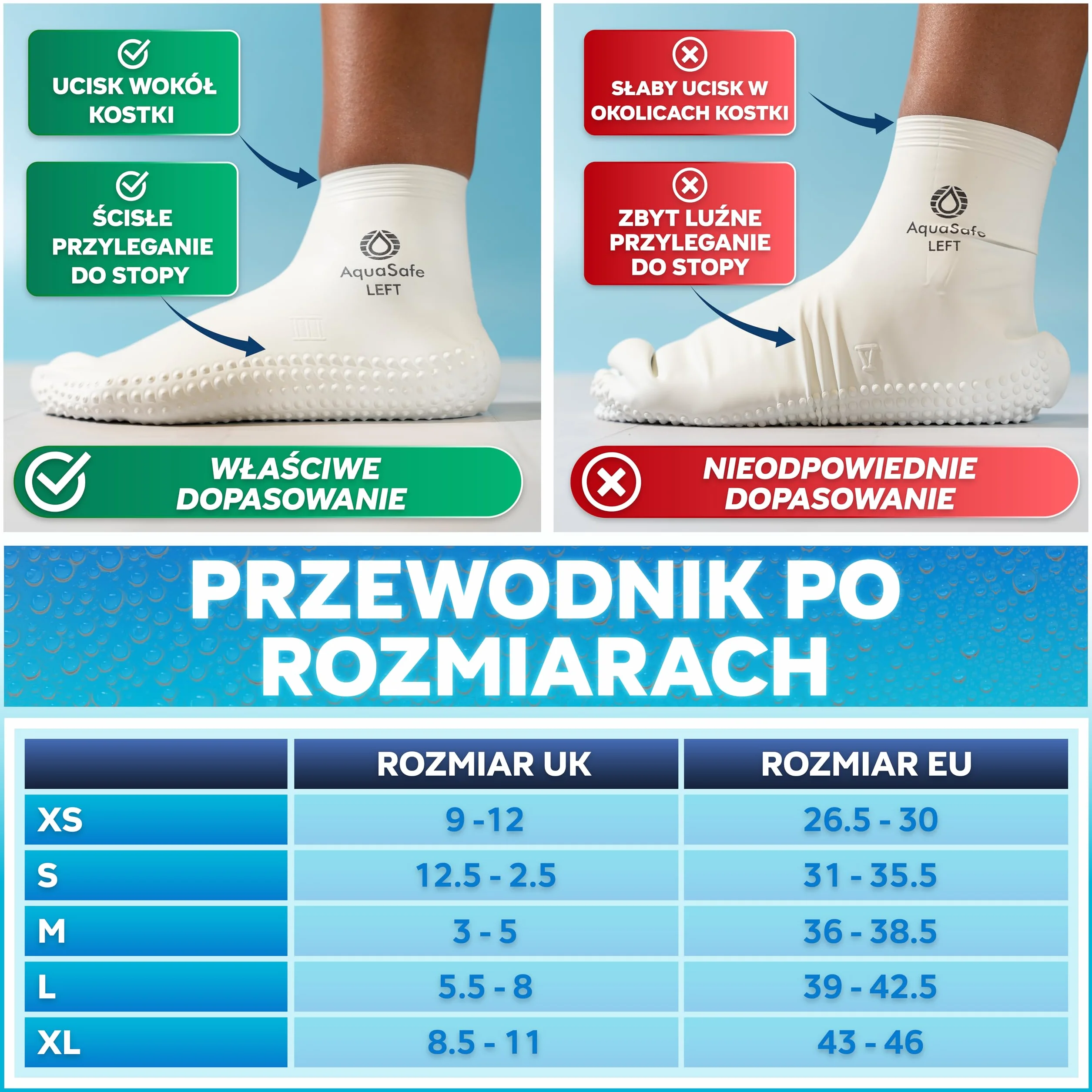 Lateksowe skarpetki do pływania dla dorosłych i dzieci – unisexowe skarpetki do pływania chroniące przed kurzajkami